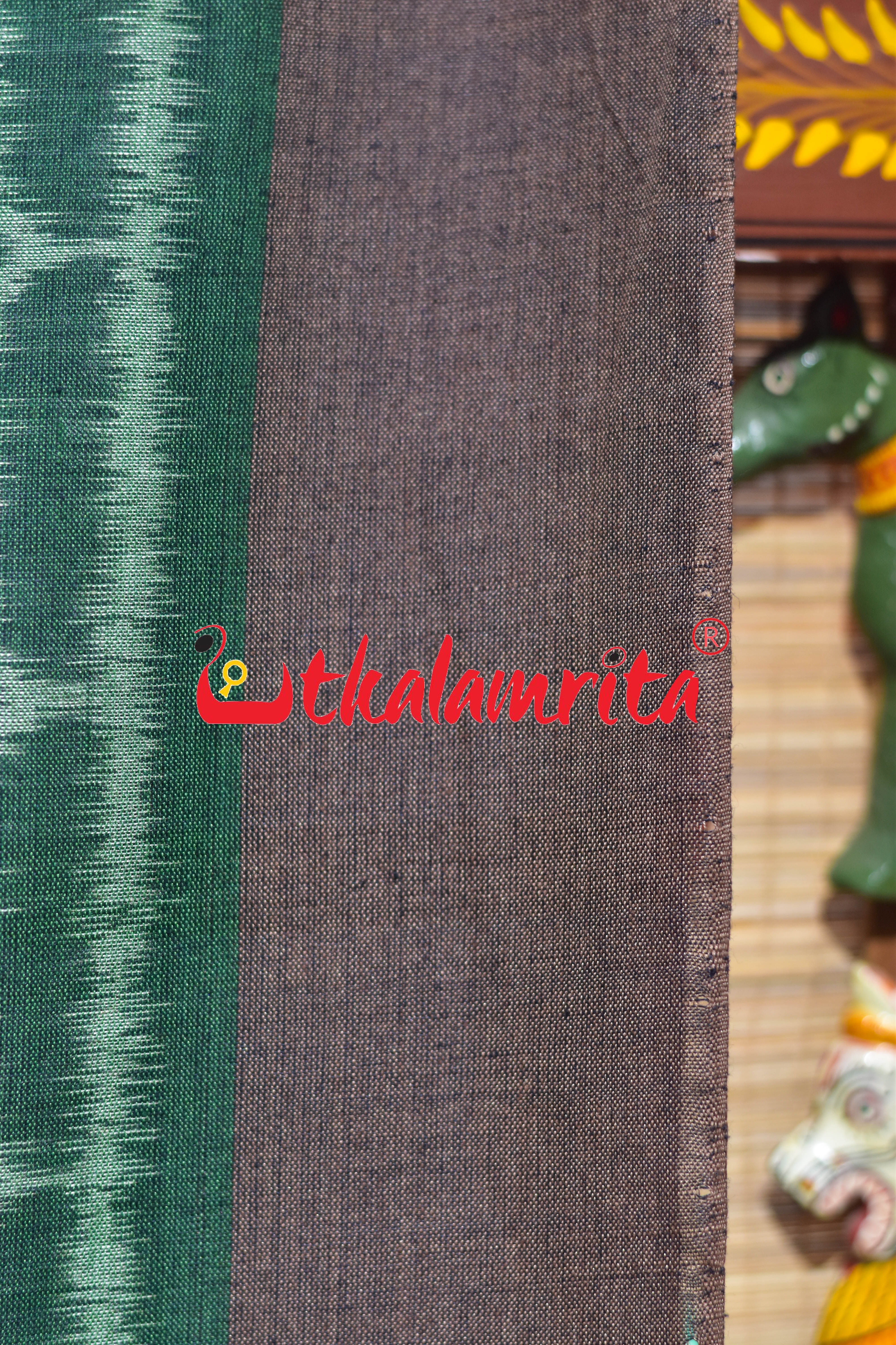Green Chessboard Khandua Cotton Saree