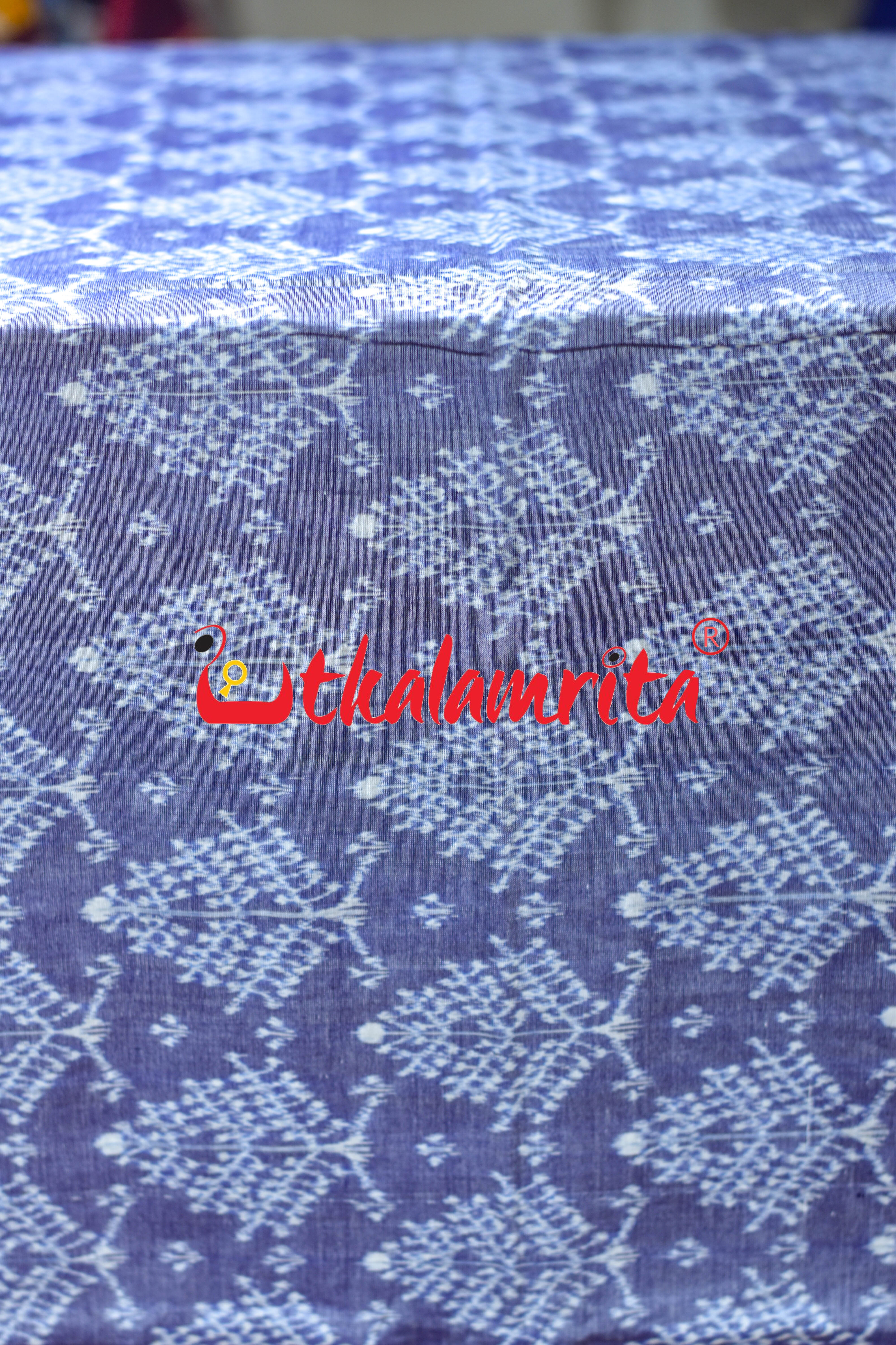 Sky Blue Gacha Sambalpuri Cotton (Fabric)