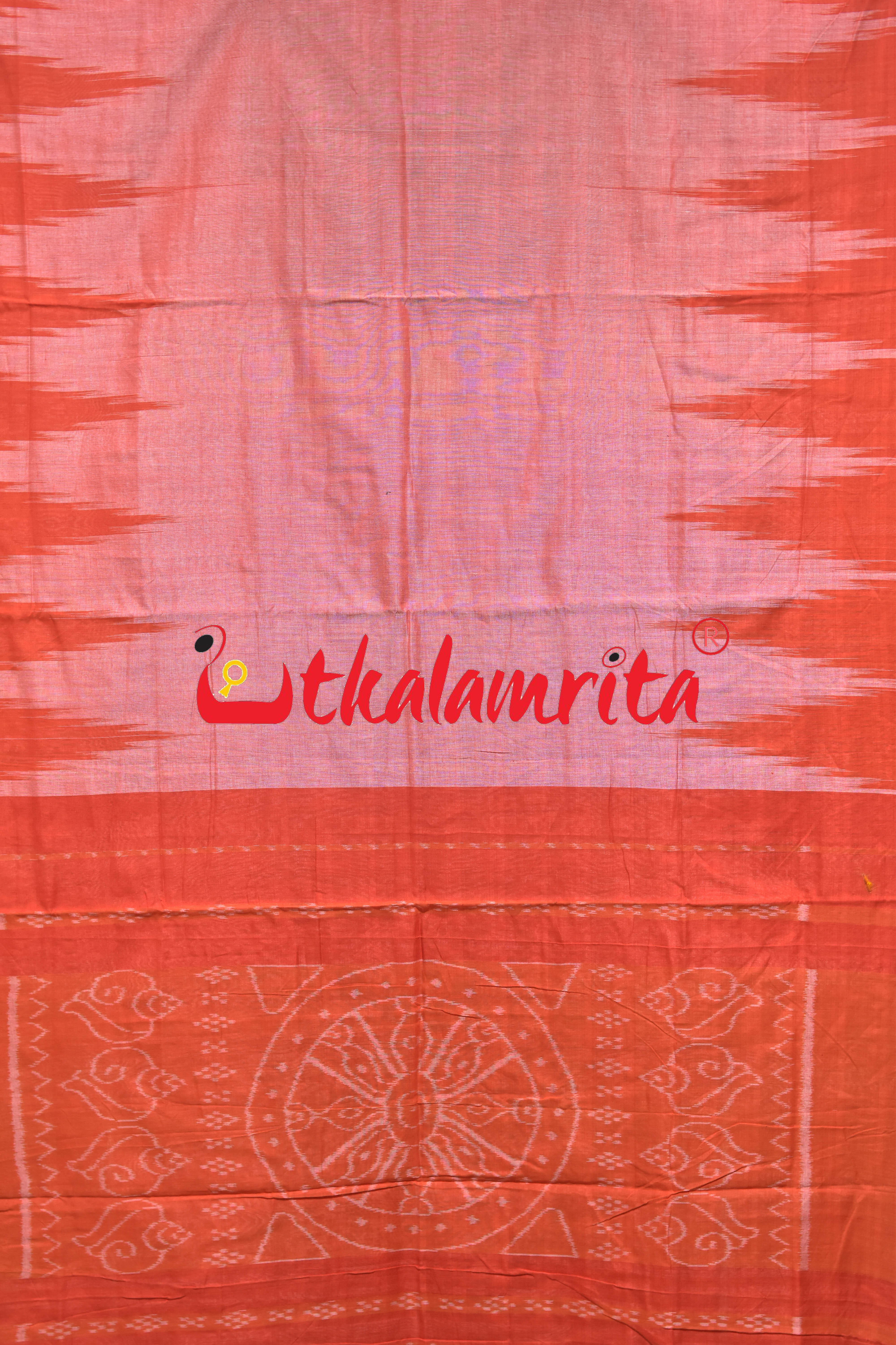 Orange Kargil Kumbha Cotton Saree