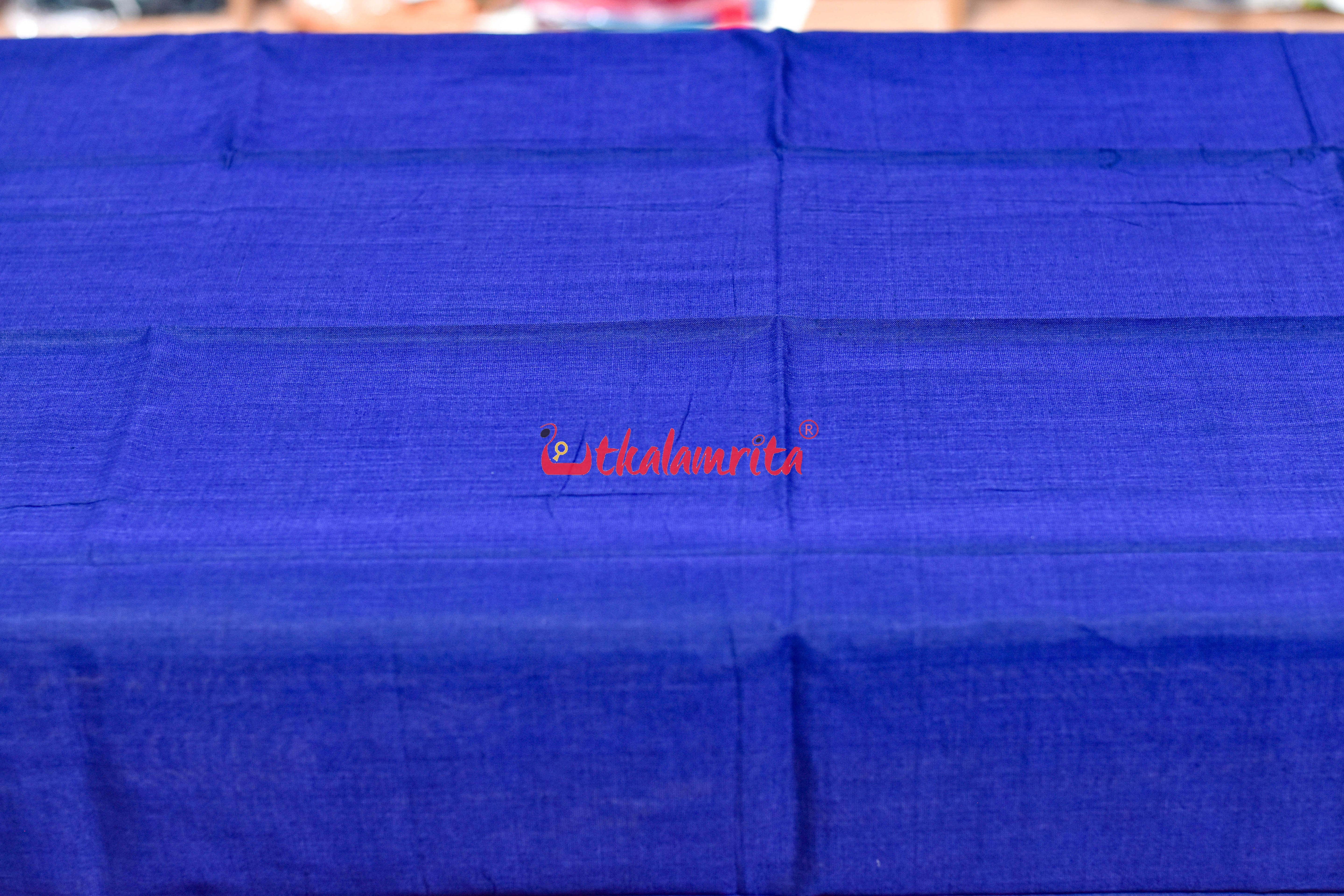 Black Navy Blue Big Flower Bandha Cotton Dress Set