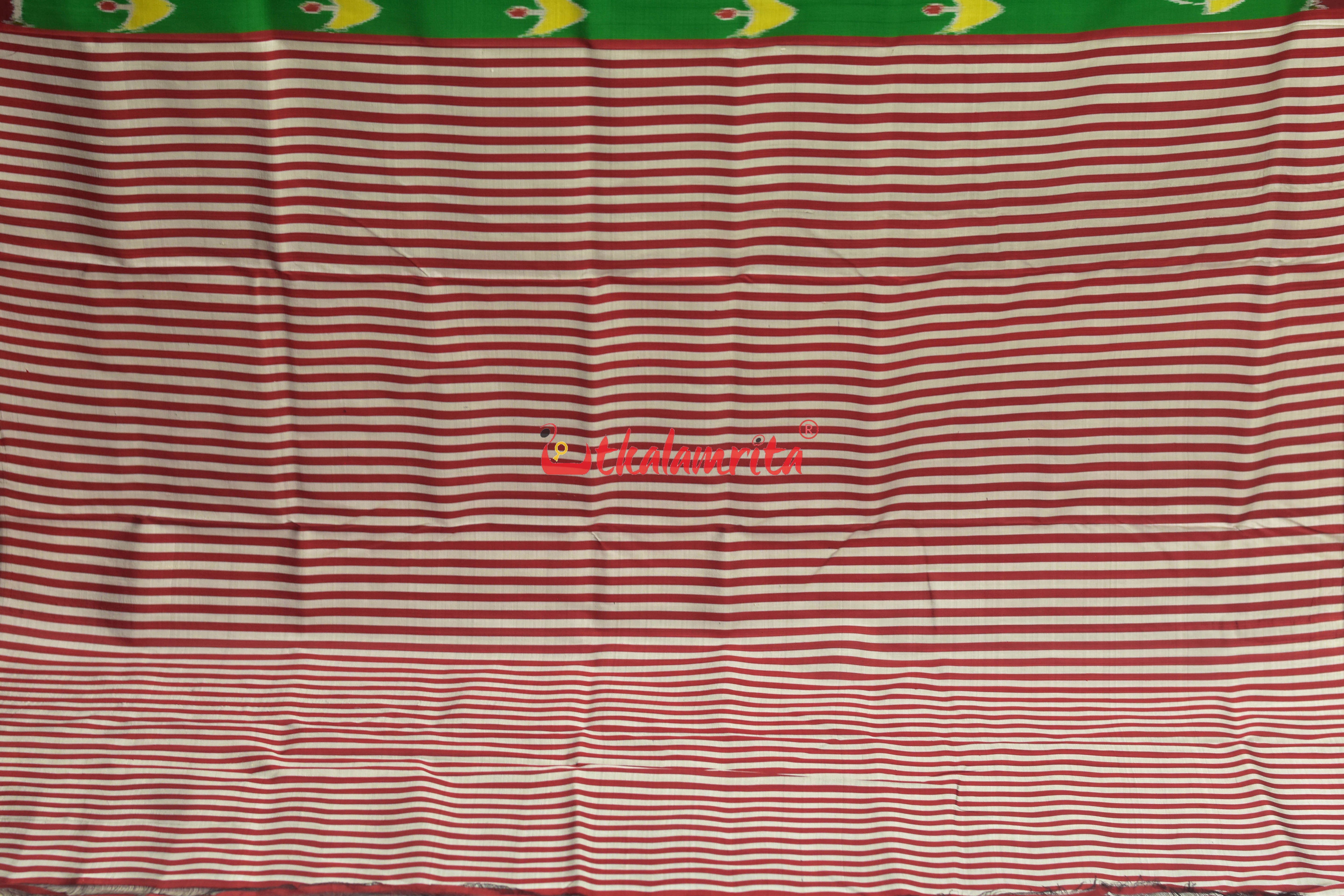 Green Boita Khandua Silk Saree