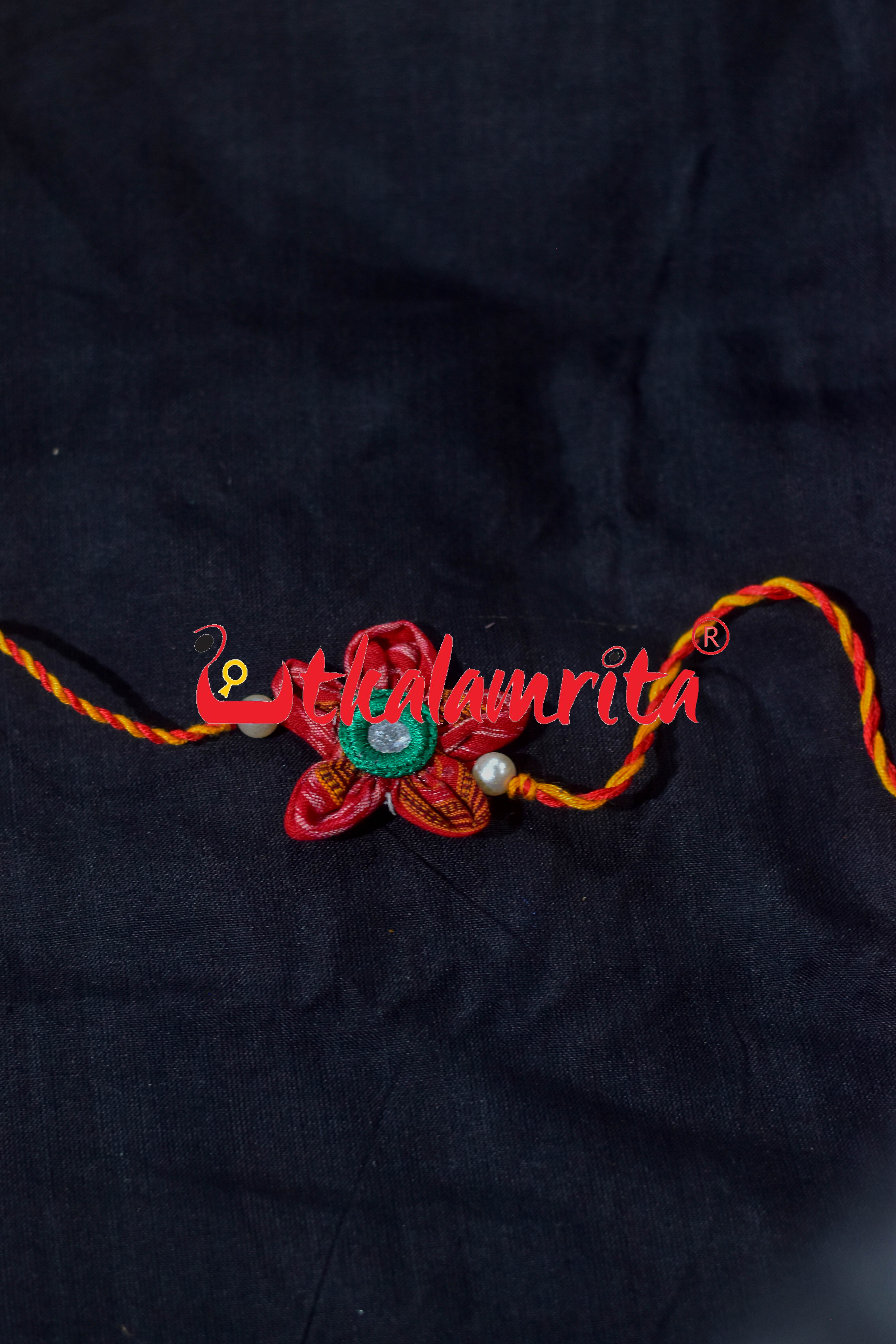 Red Star Flower (Ikat Rakhi)