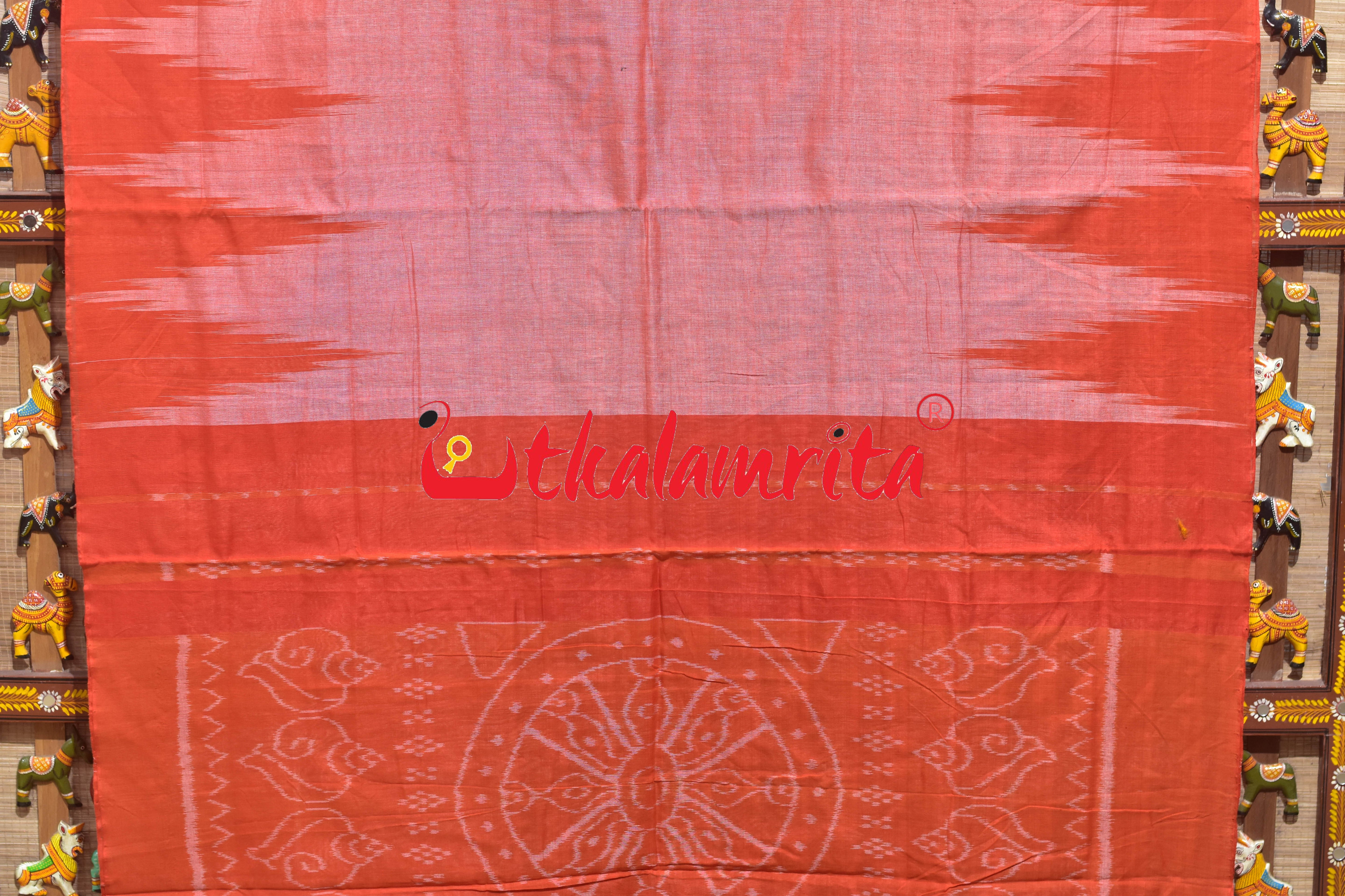 Orange Kargil Kumbha Cotton Saree