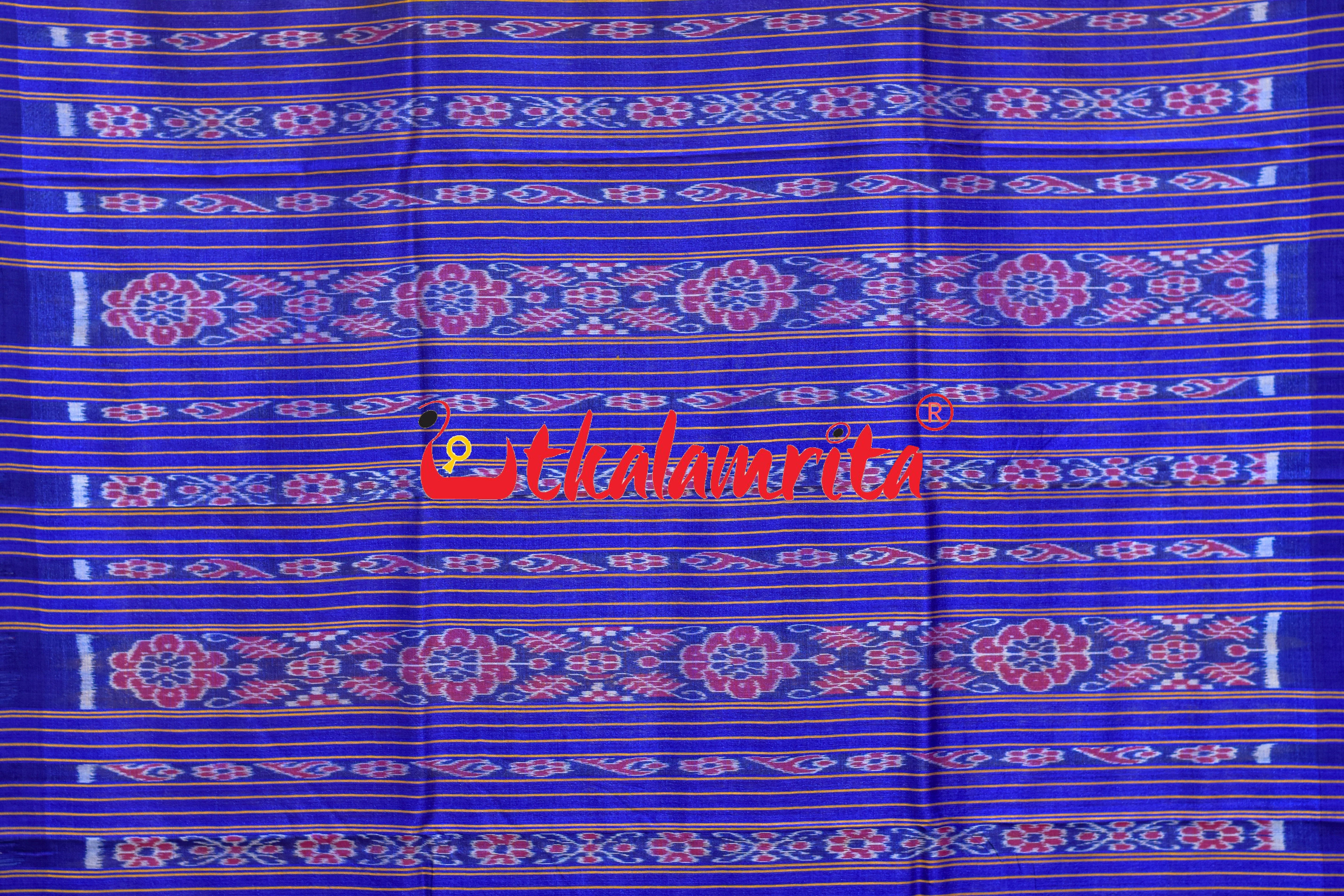 Maize Yellow Blue Gopalpur Tussar Silk Saree