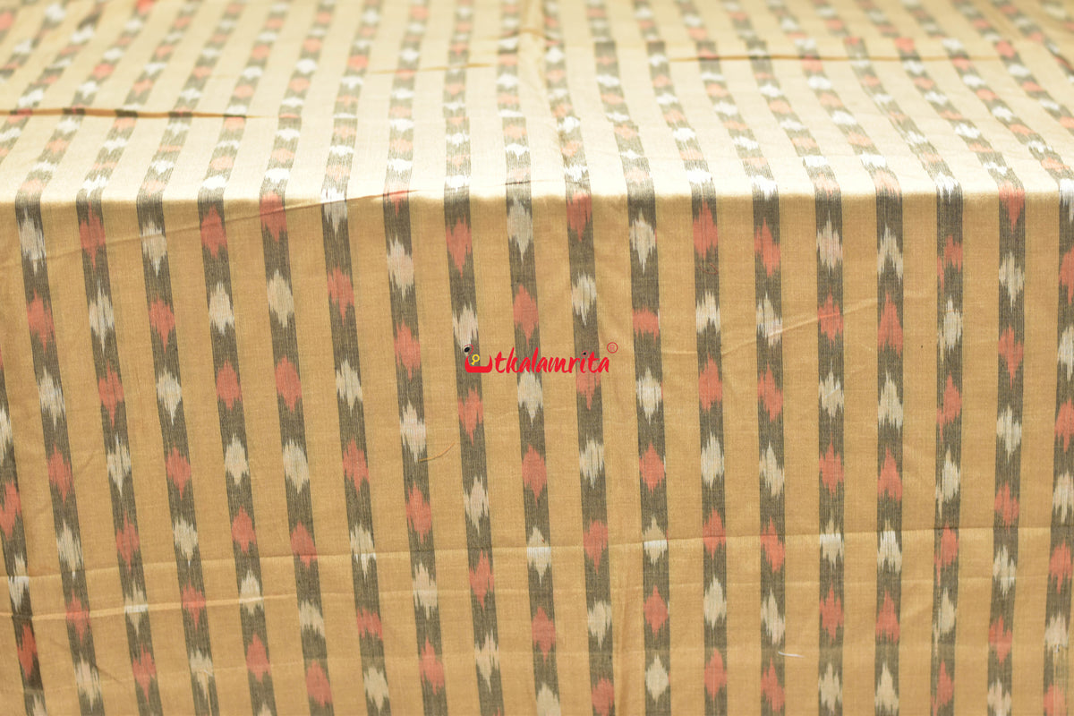 dark cream lines Dots cotton fabric