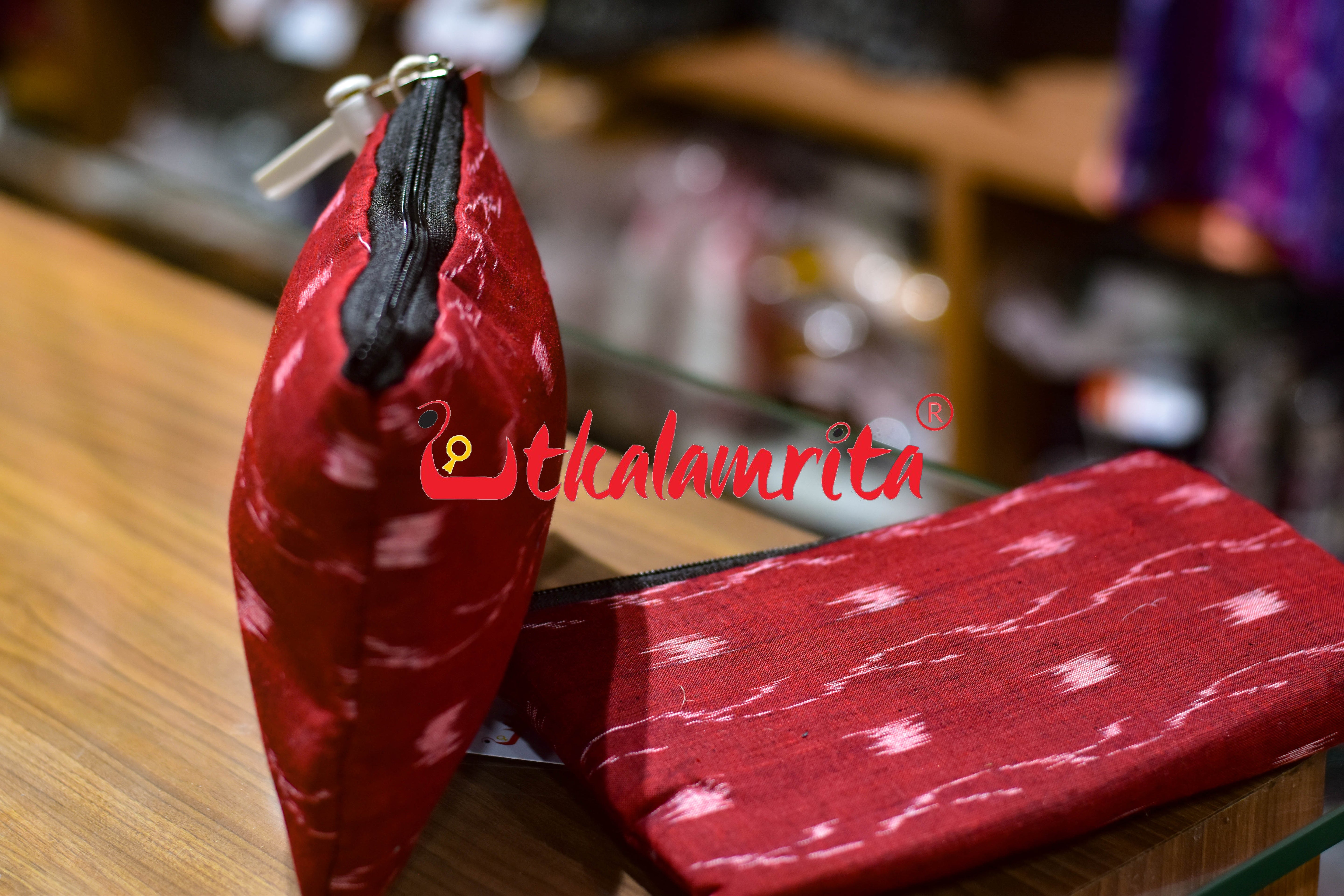 Maroon Tipa Lata Small Purse