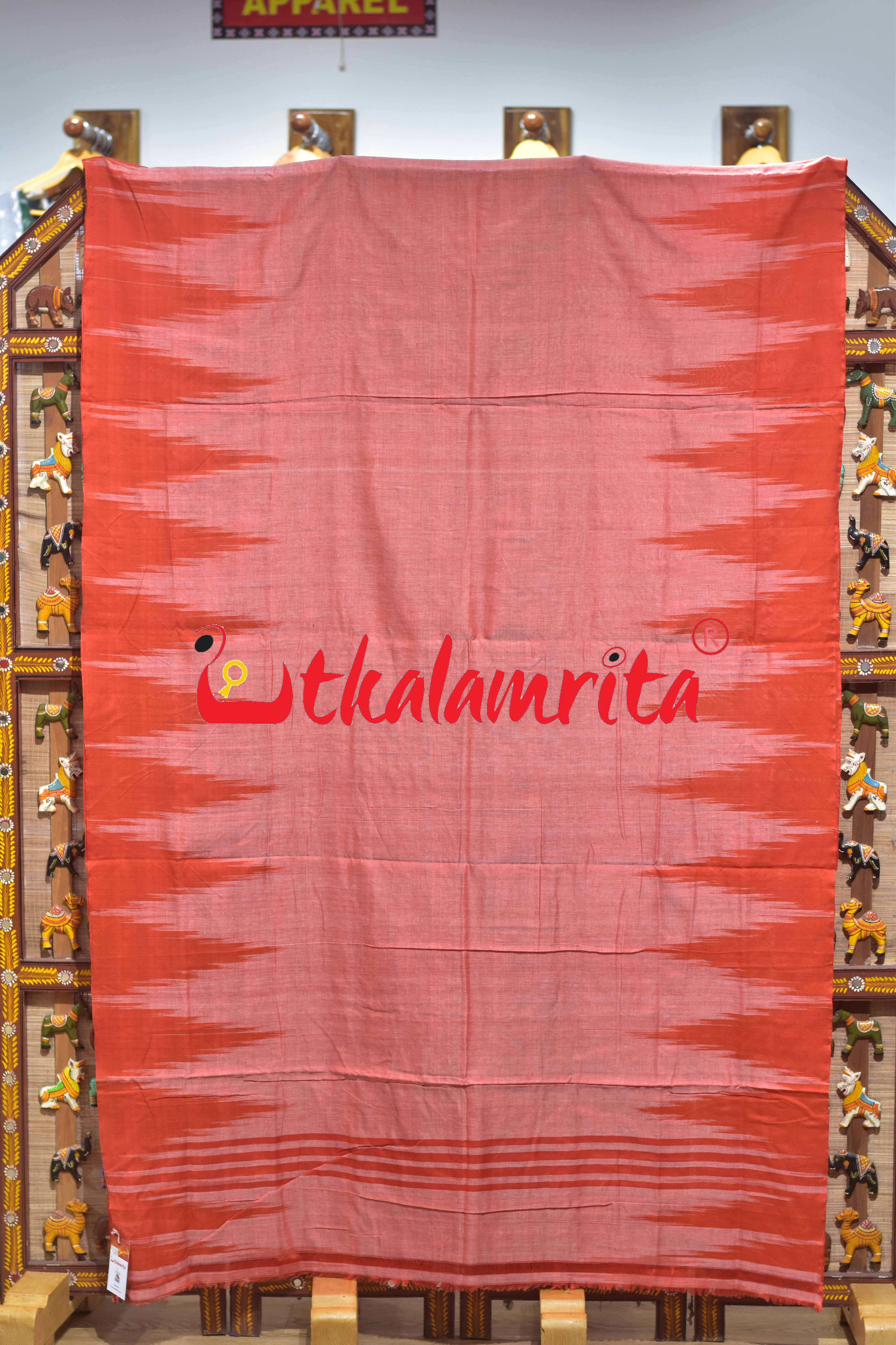 Orange Kargil Kumbha Cotton Saree