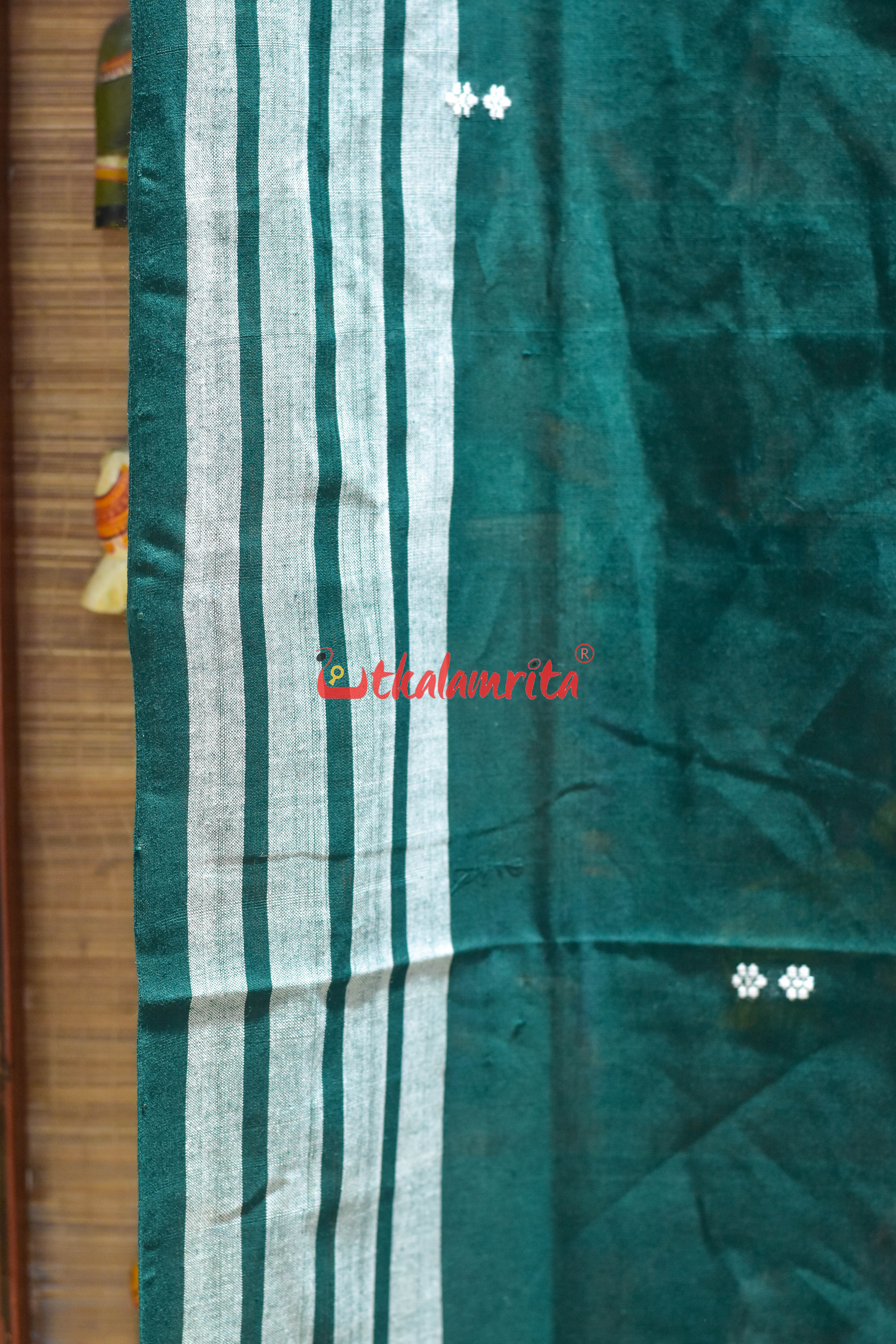 Bottle Green Pittala Single Cotton (Dupatta)