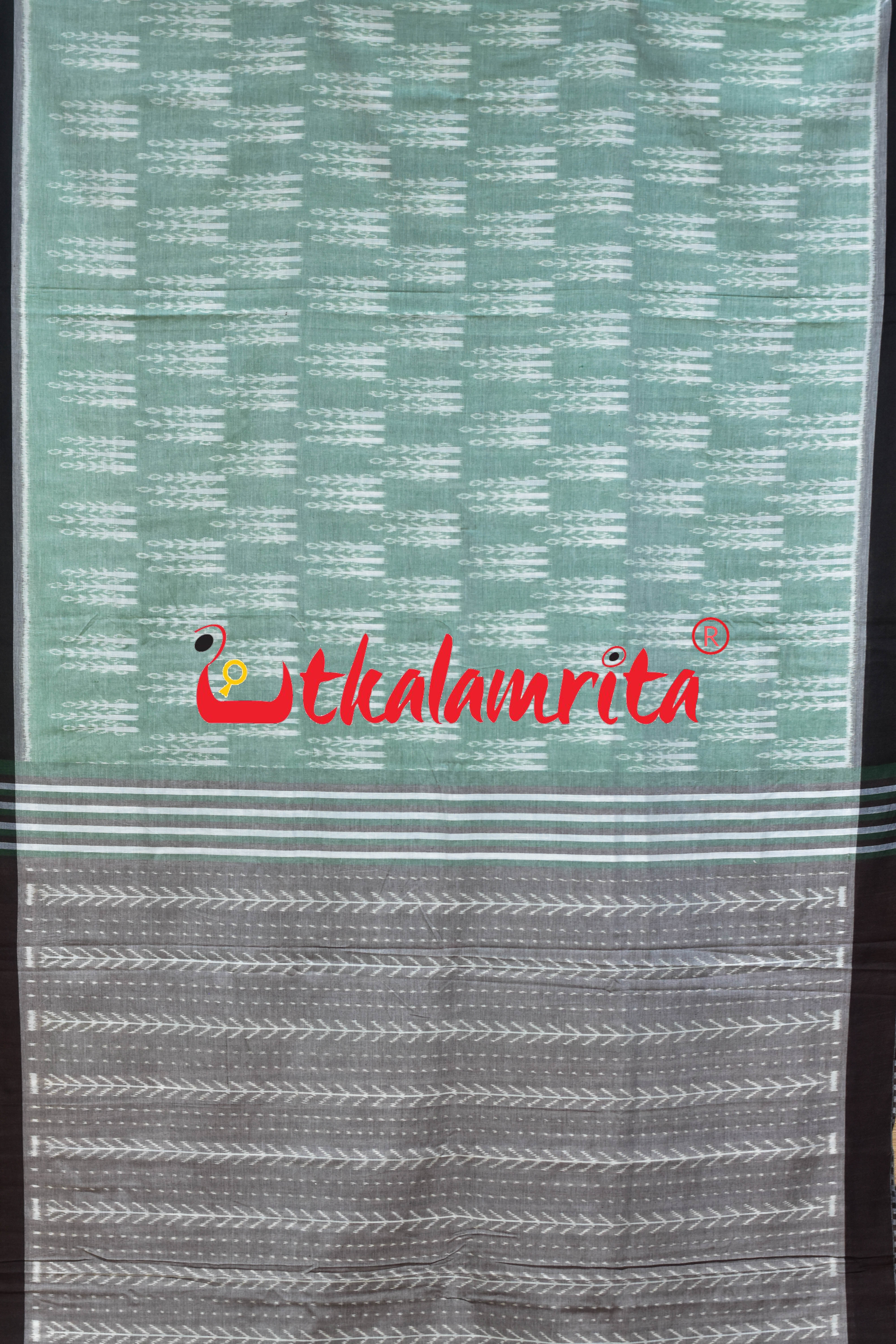 Mint Green Makka Chaonra Khandua Cotton Saree