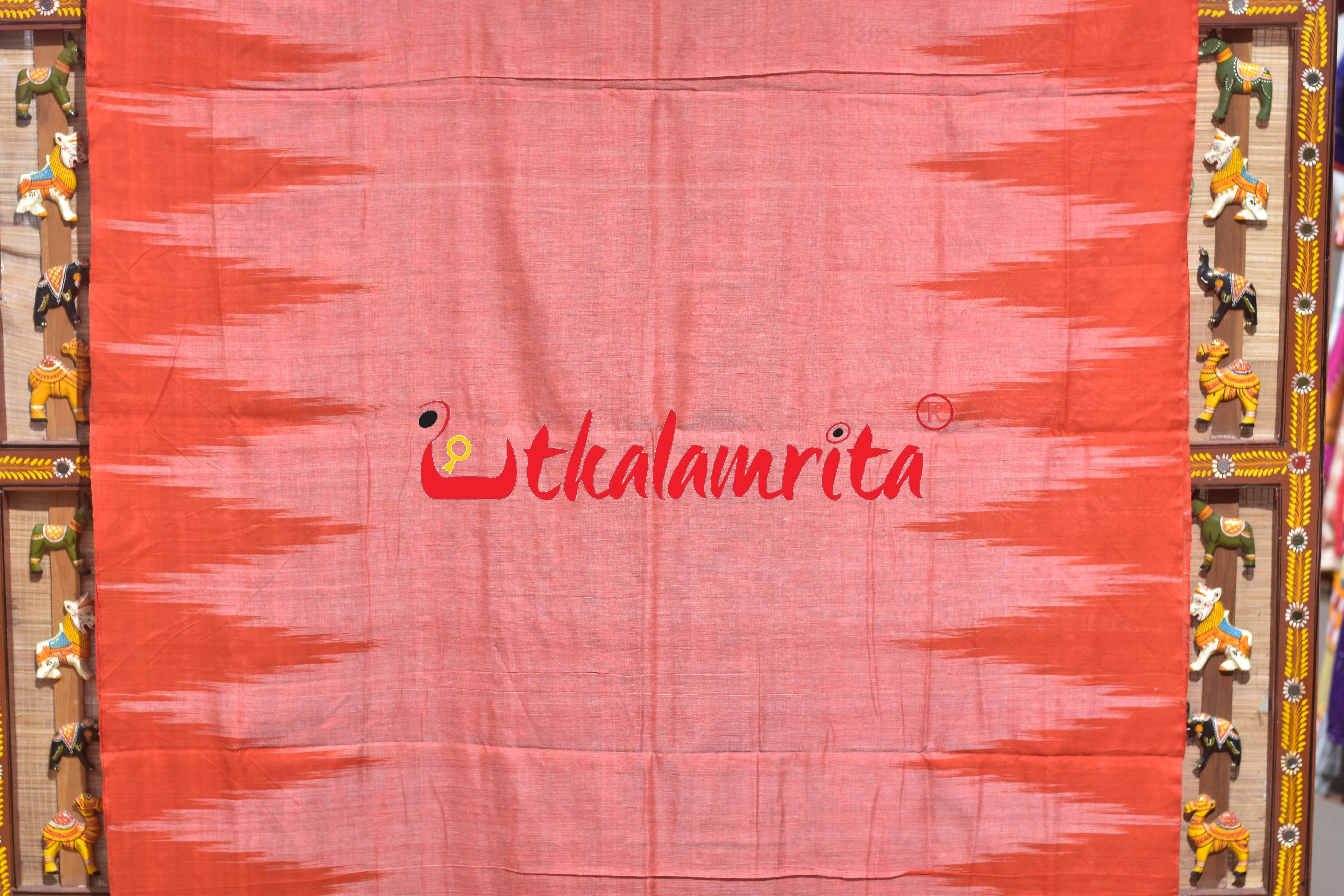 Orange Kargil Kumbha Cotton Saree