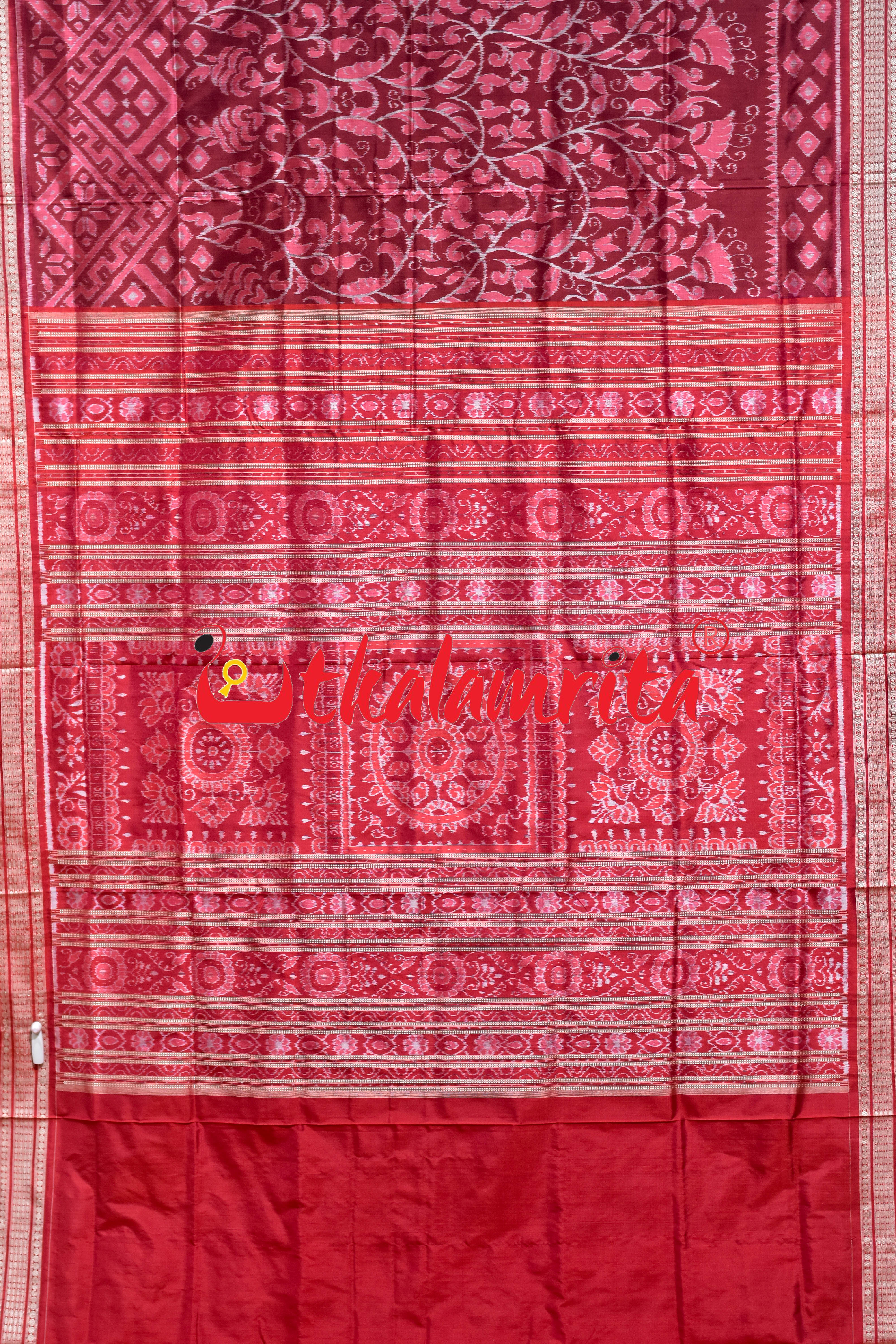Coffee Pink Lata Patra Sambalpuri Silk Saree