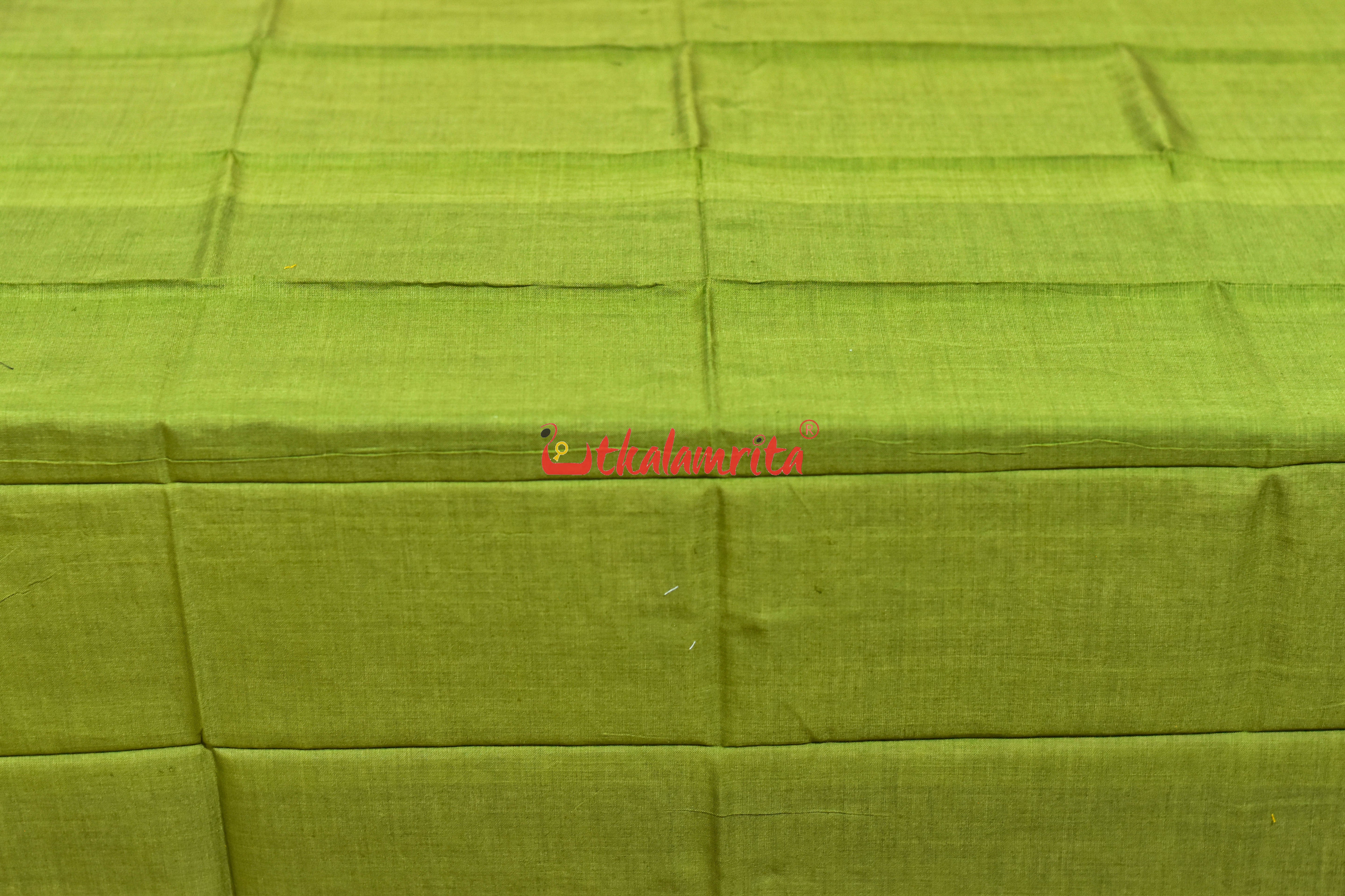 Magenta Mehendi Green Simple Pasapali Flower Dress Set