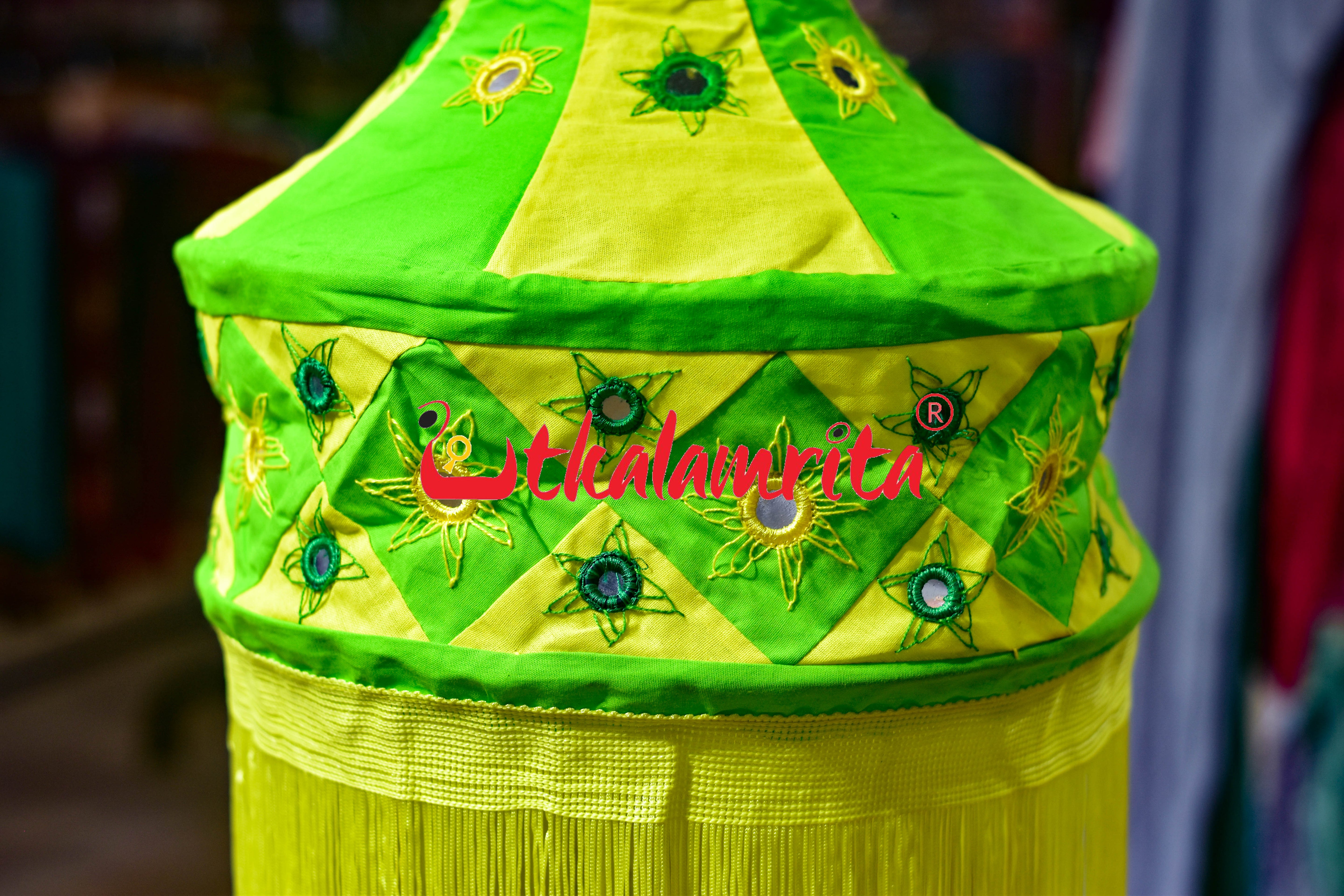 Green Yellow Special Round Jhaller Lampshade