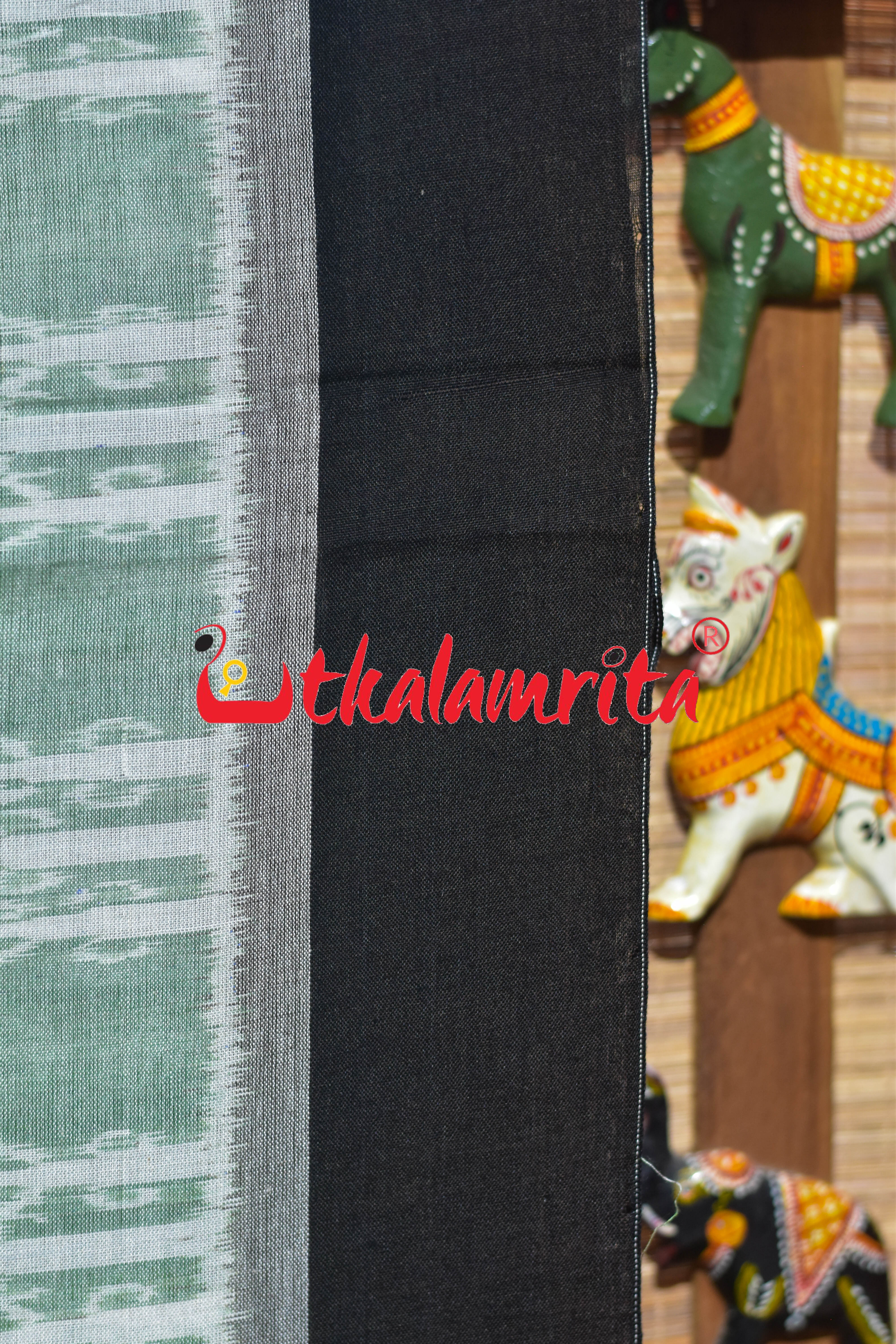 Mint Green Makka Chaonra Khandua Cotton Saree