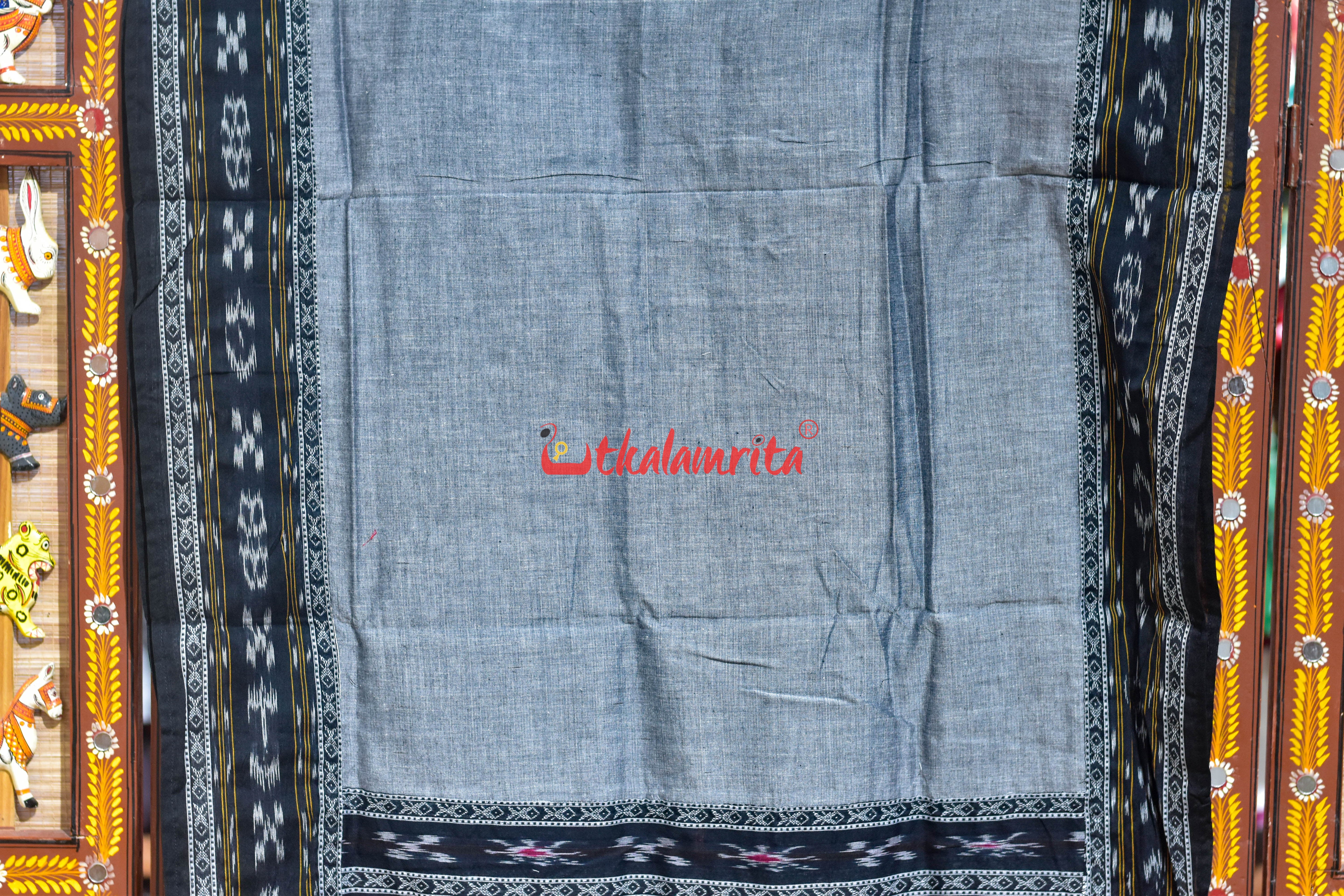 Black Grey Simple Pasapali Flower Dress Set