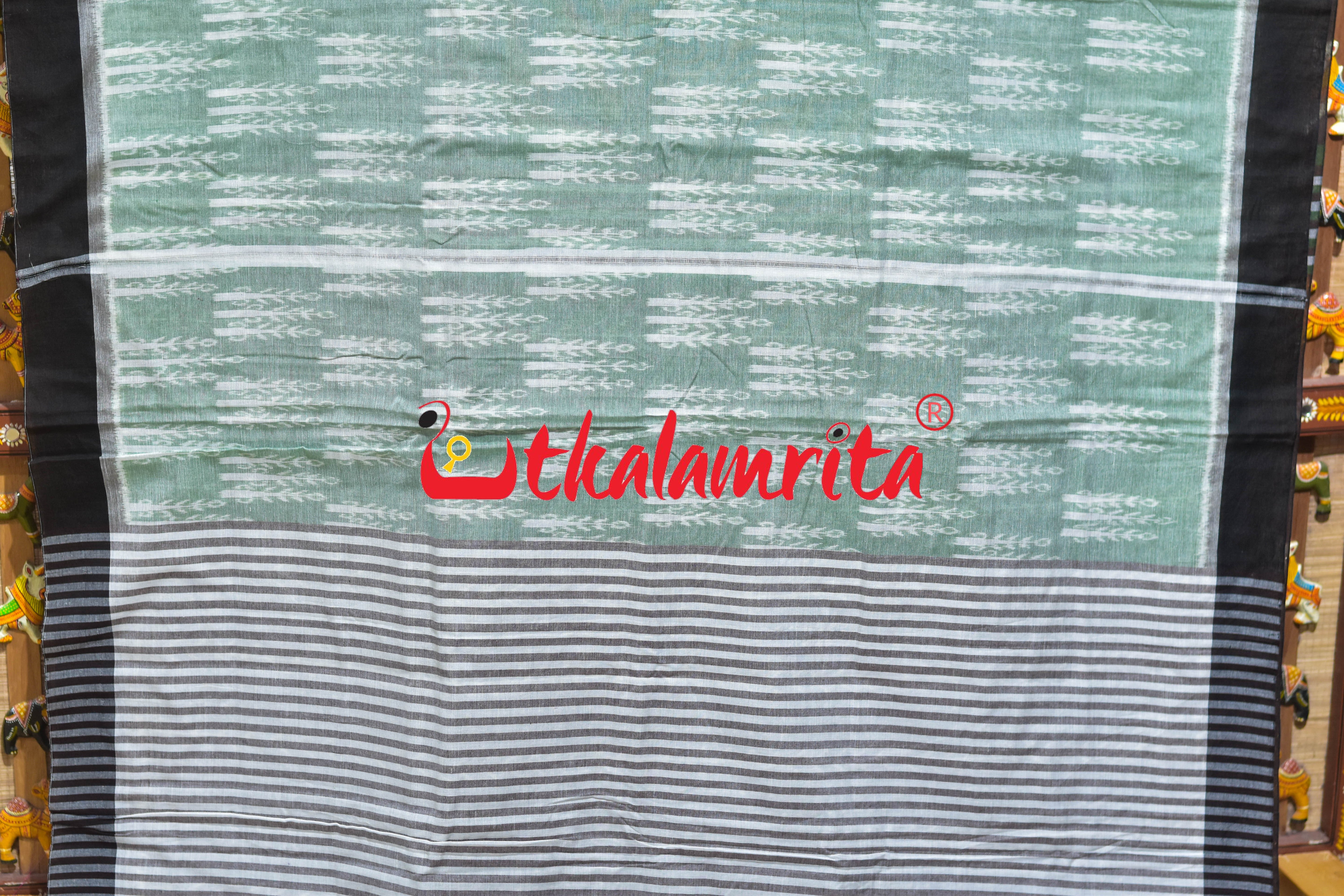 Mint Green Makka Chaonra Khandua Cotton Saree