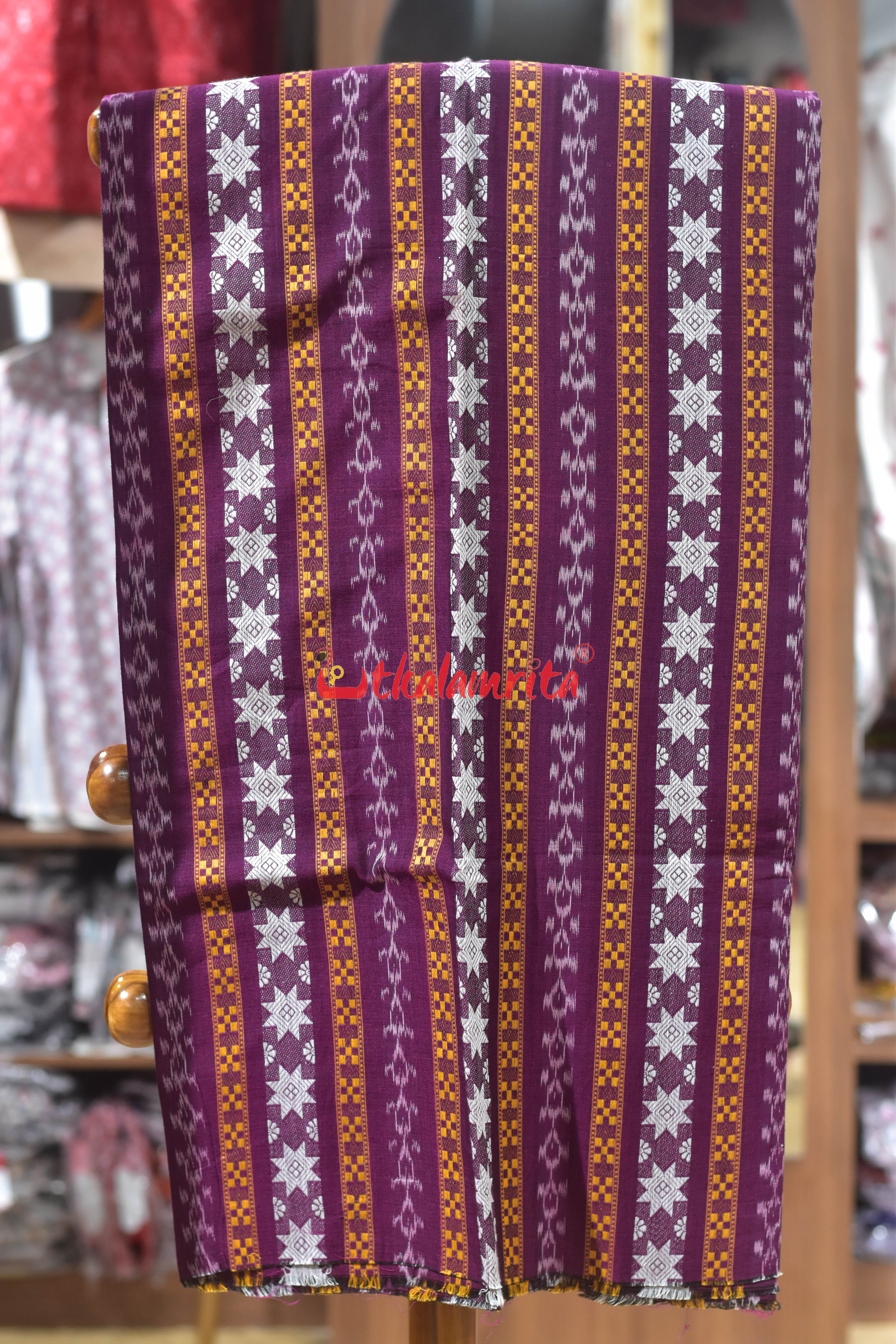 Mangenta Star Pasapali Cotton Dress Set