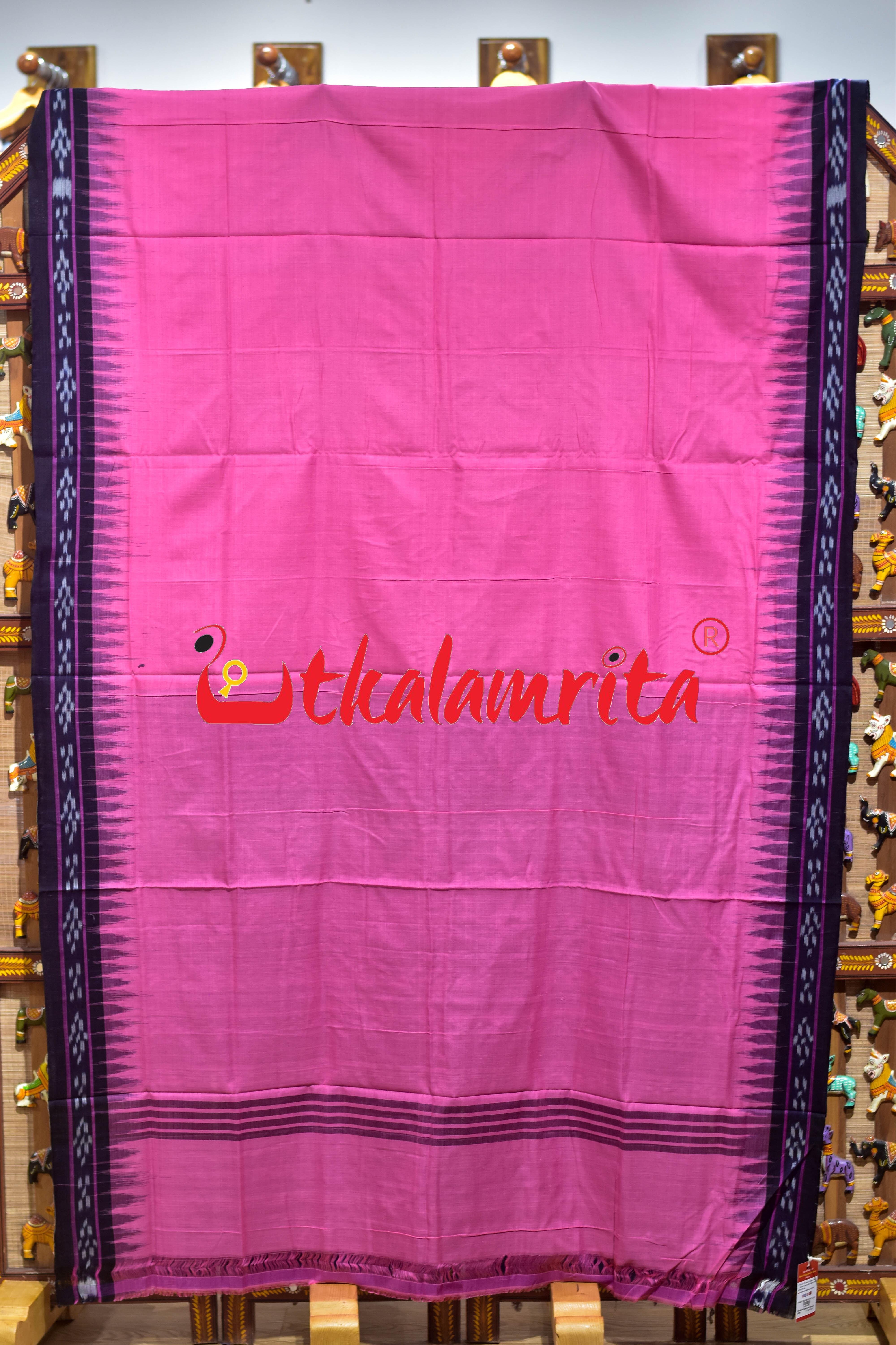 Deep Pink with Pasapali Border Cotton Saree