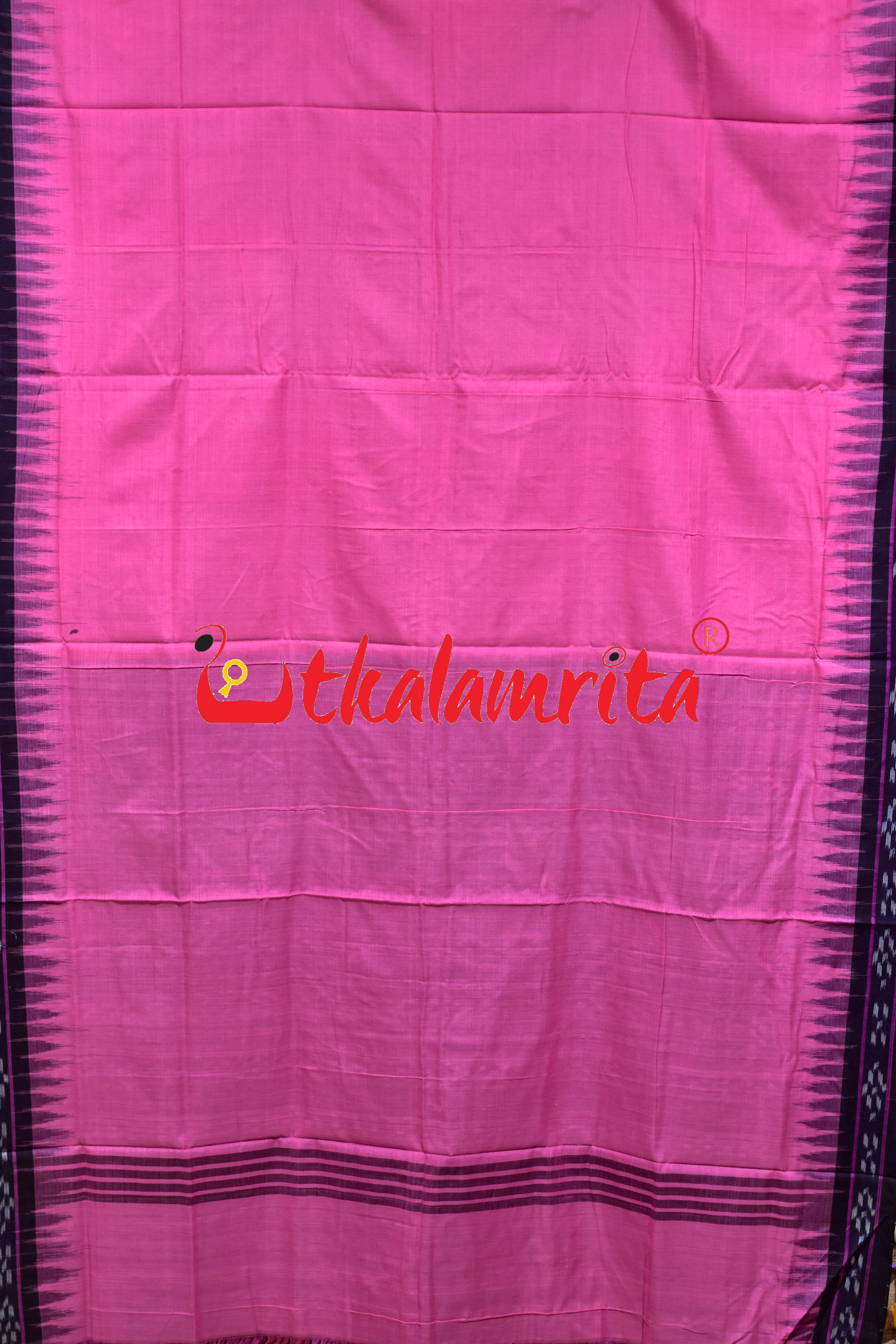 Deep Pink with Pasapali Border Cotton Saree