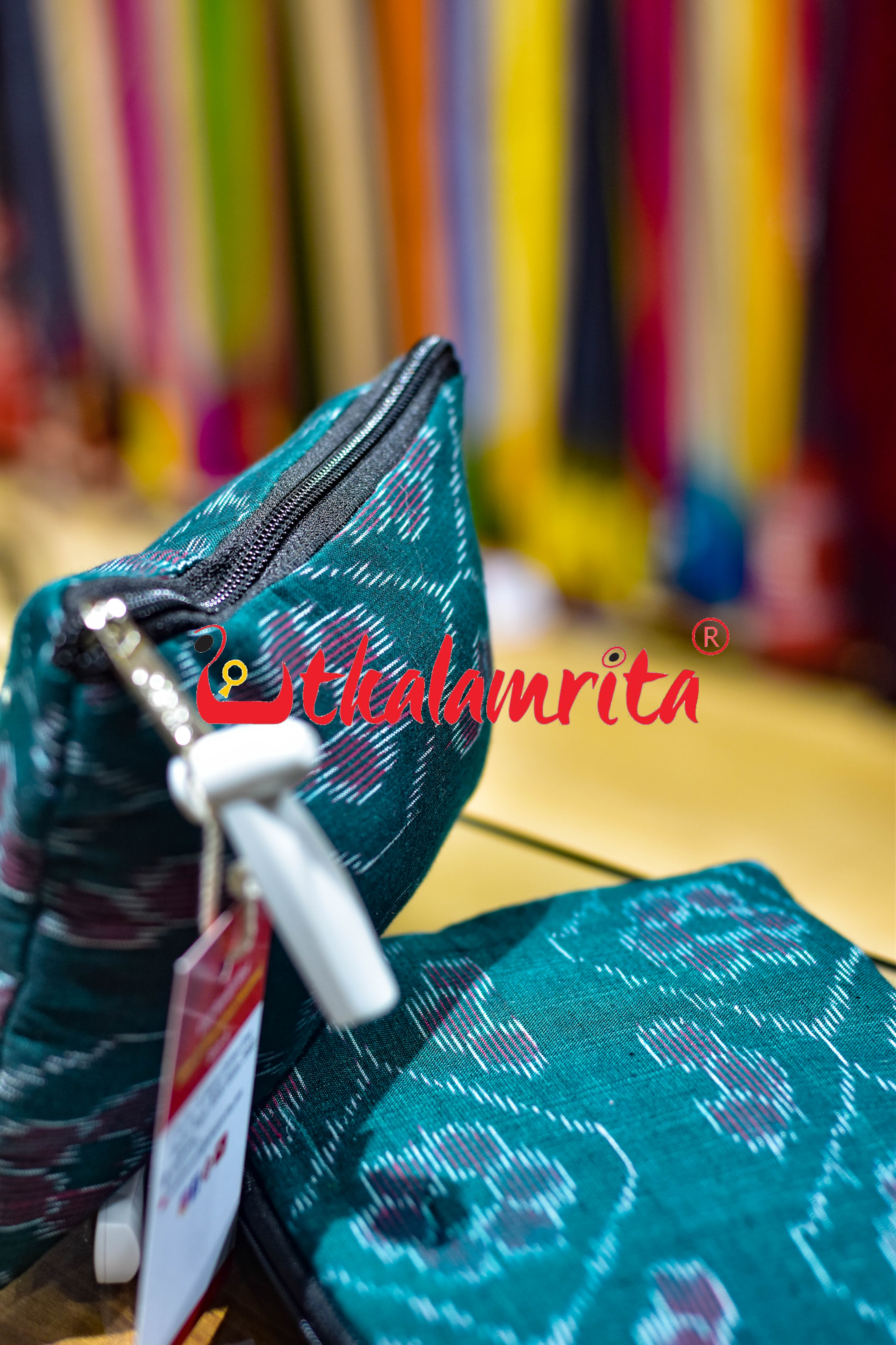 Green Phula Bandha Small Purse