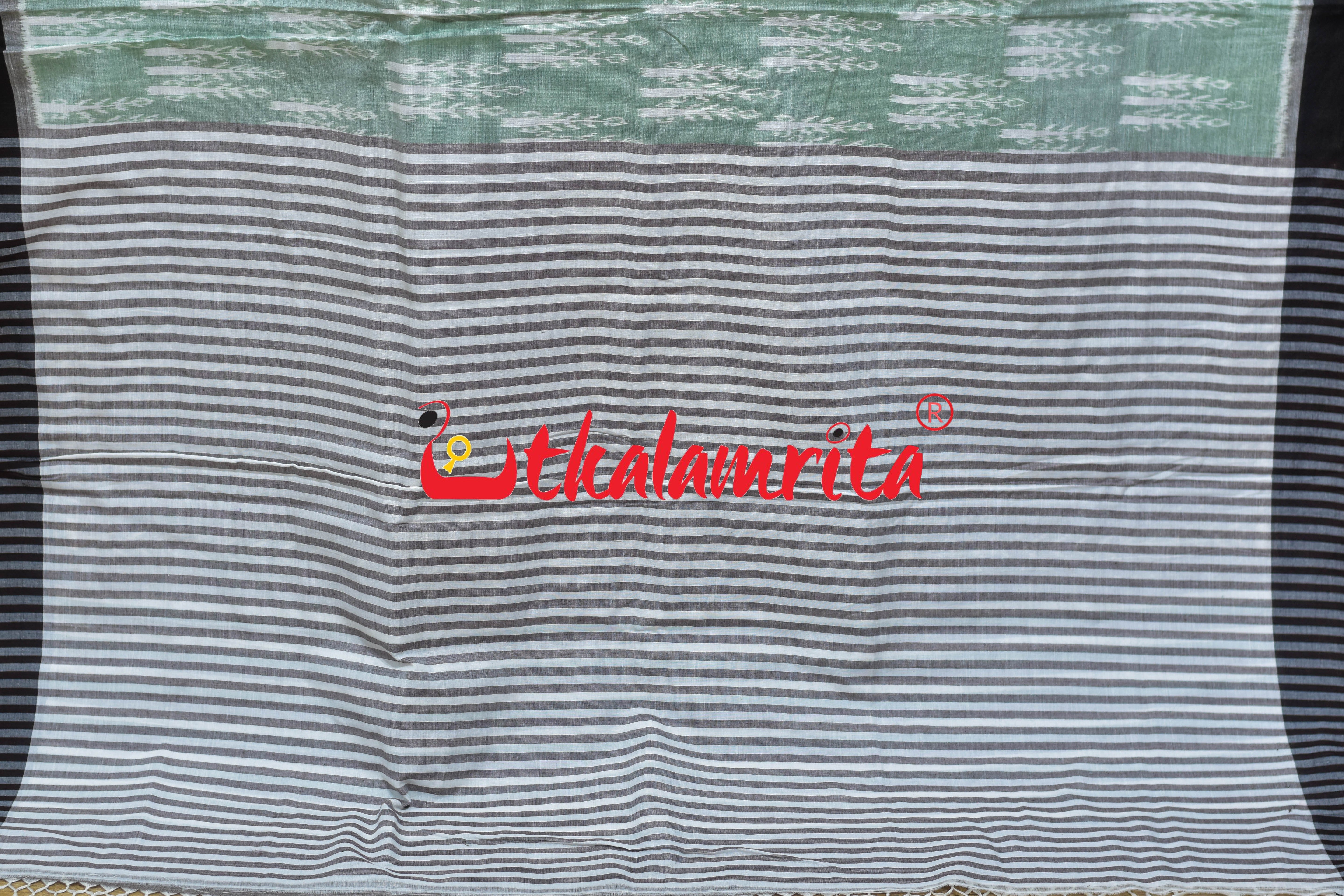 Mint Green Makka Chaonra Khandua Cotton Saree