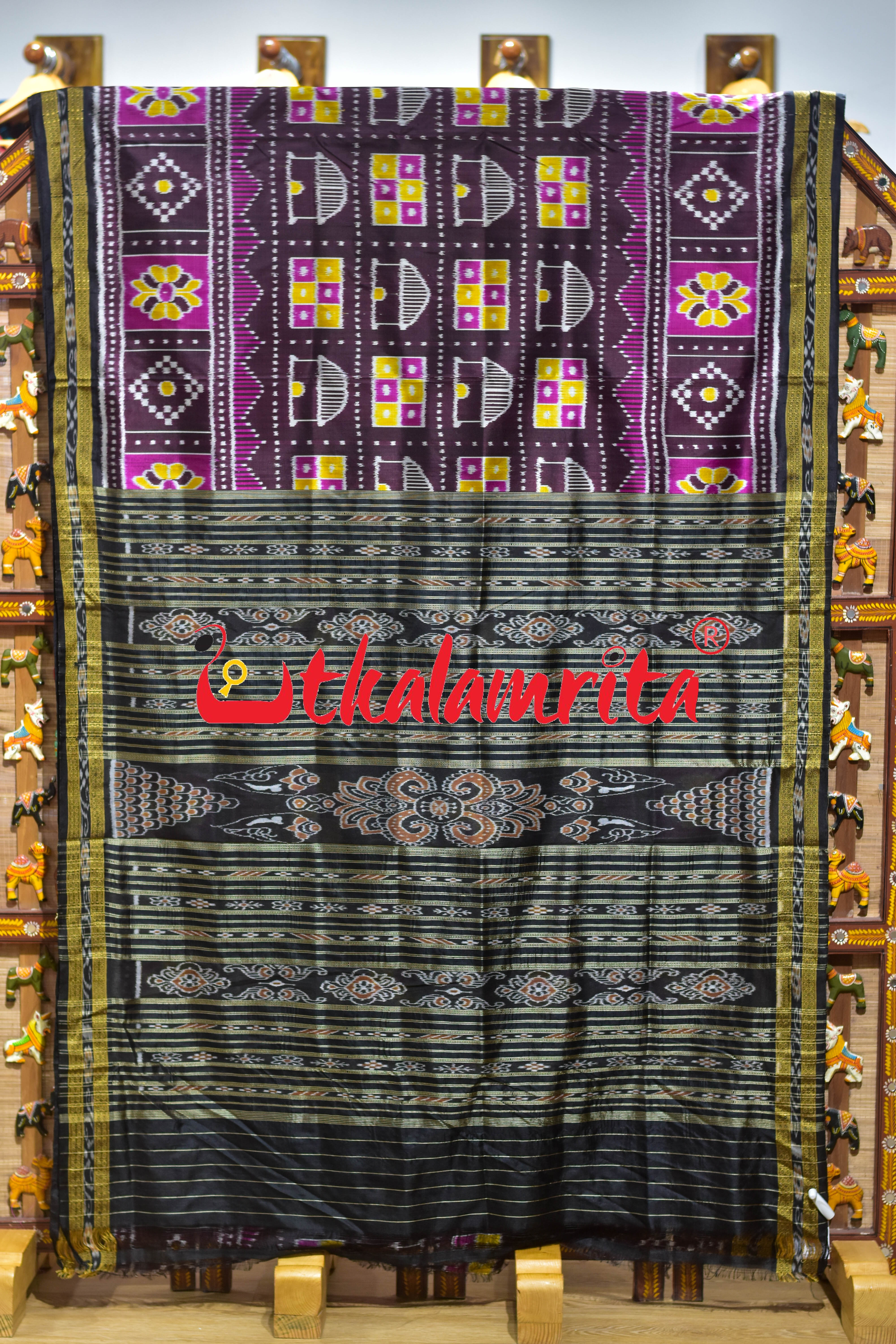5D Coffee Ghara Jharaka Khandua Silk Saree