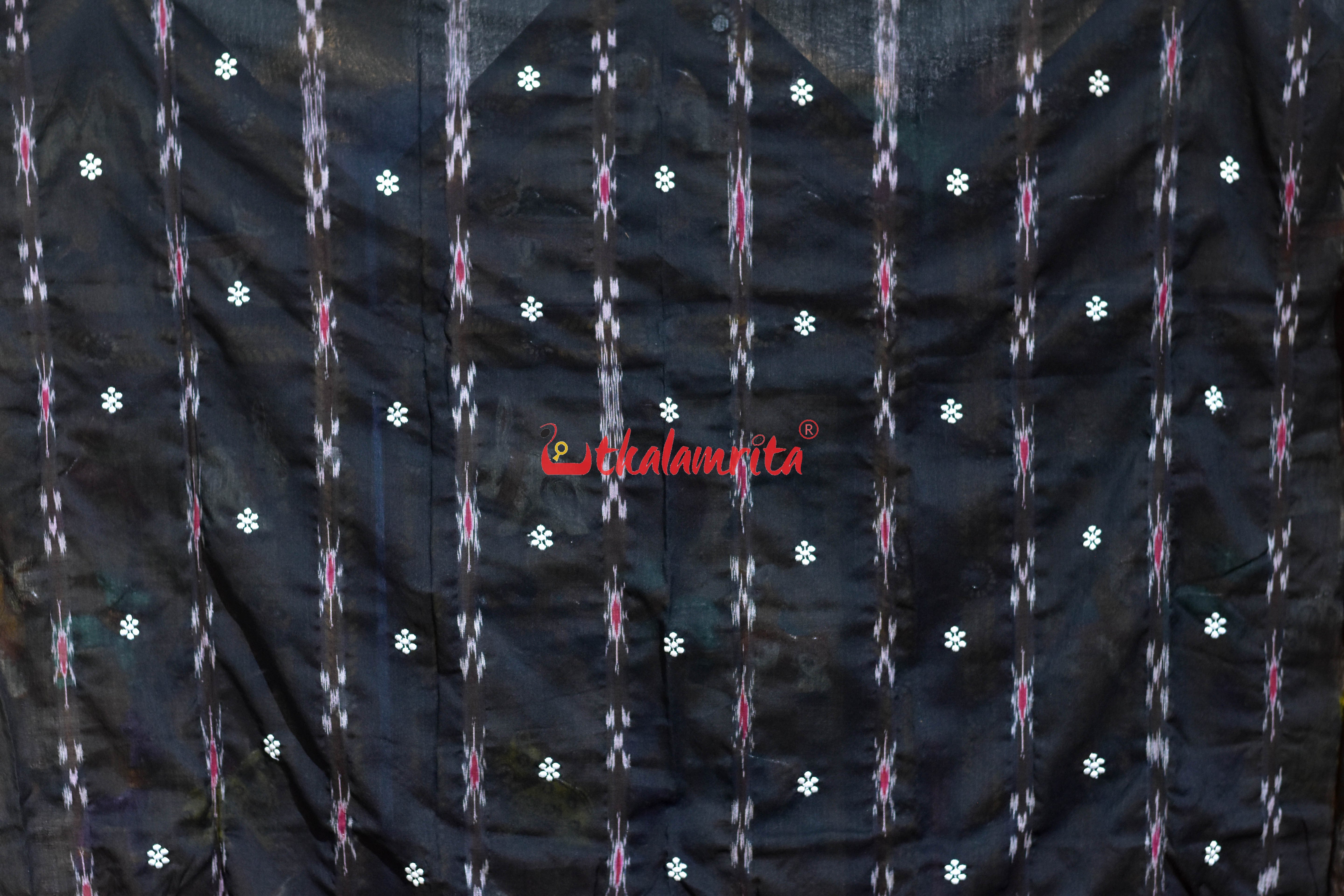 Black Grey Simple Pasapali Flower Dress Set