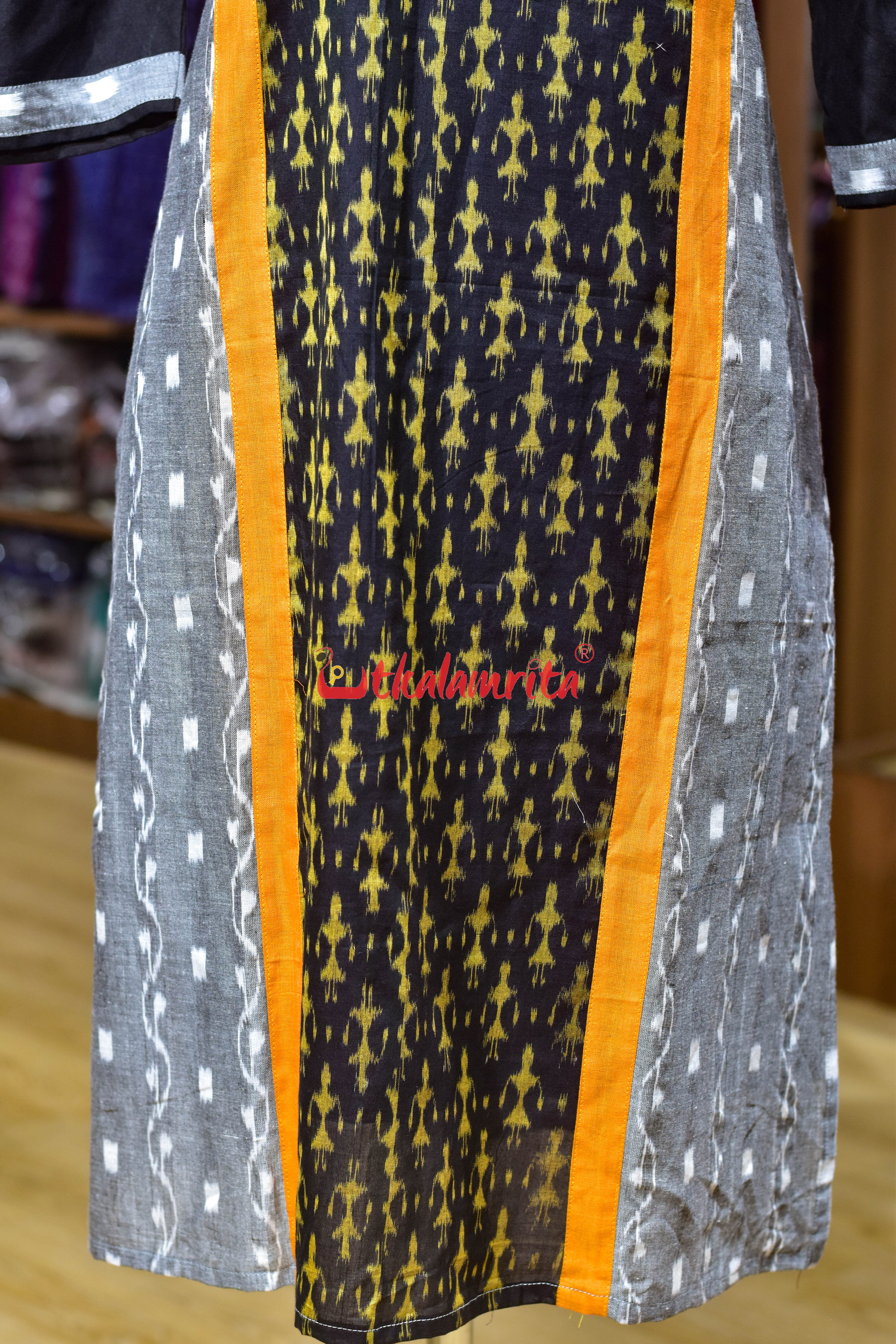 Grey Golden Loom Elegance (Ladies Kurti)