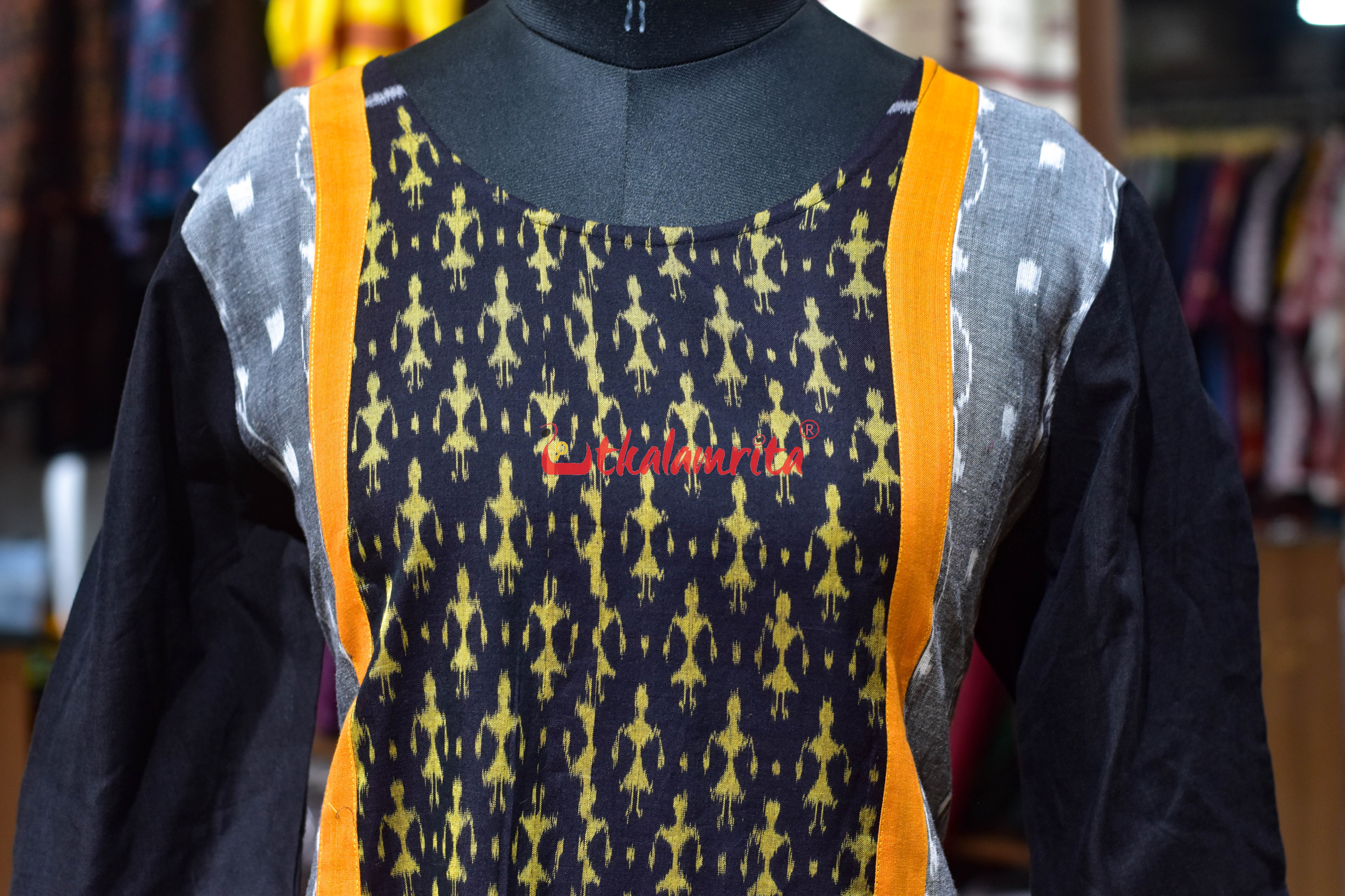 Grey Golden Loom Elegance (Ladies Kurti)
