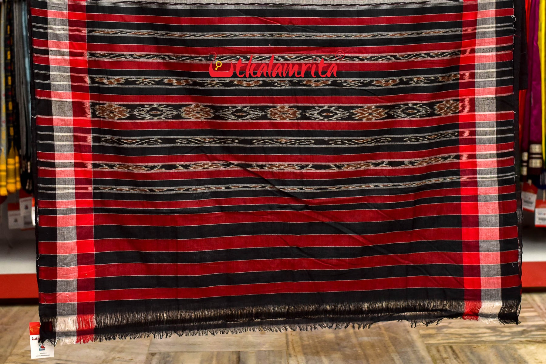Grey Dhanpatri RBW Khandua Cotton Saree