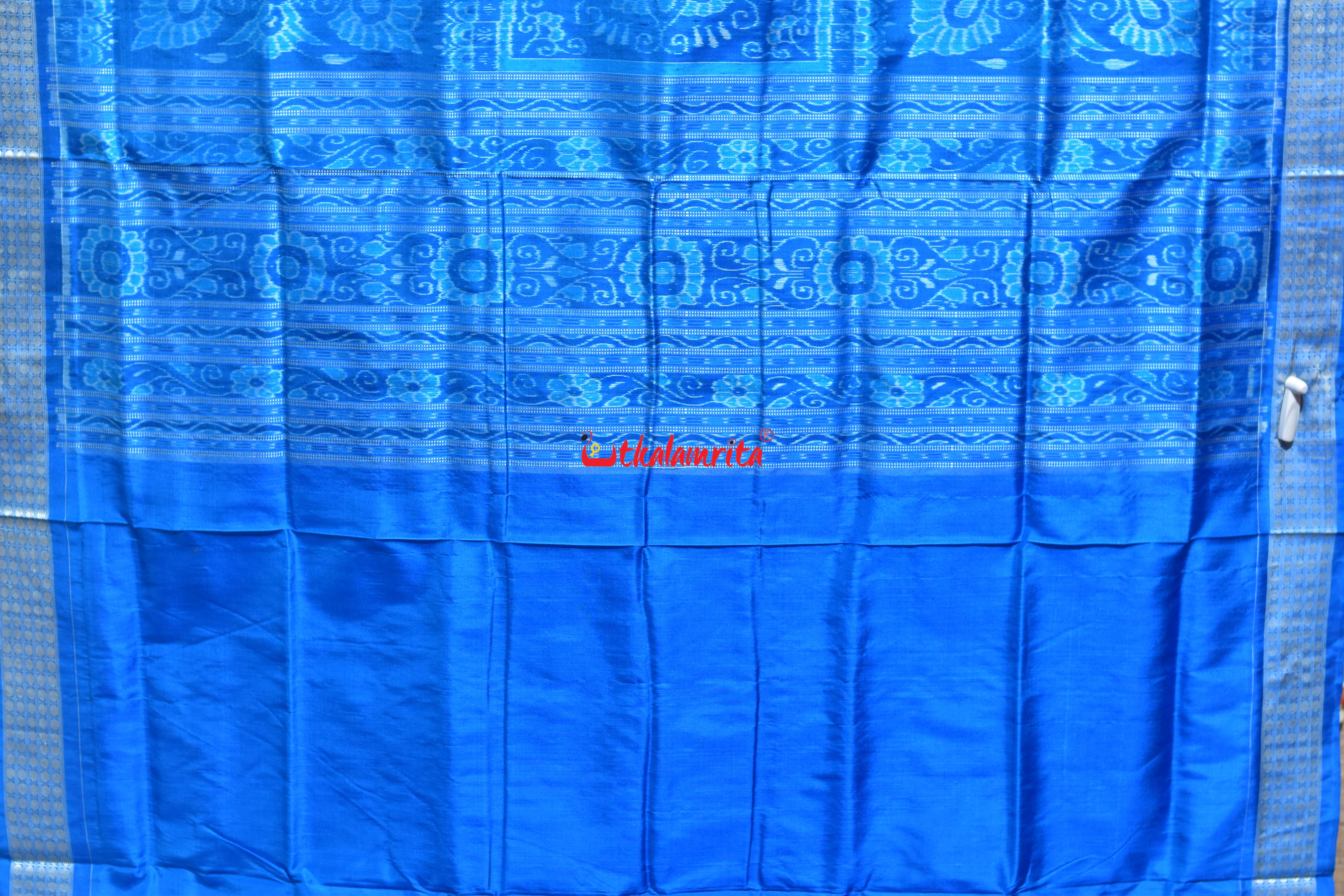 Mahul Betta Purple Blue Sambalpuri Silk Saree