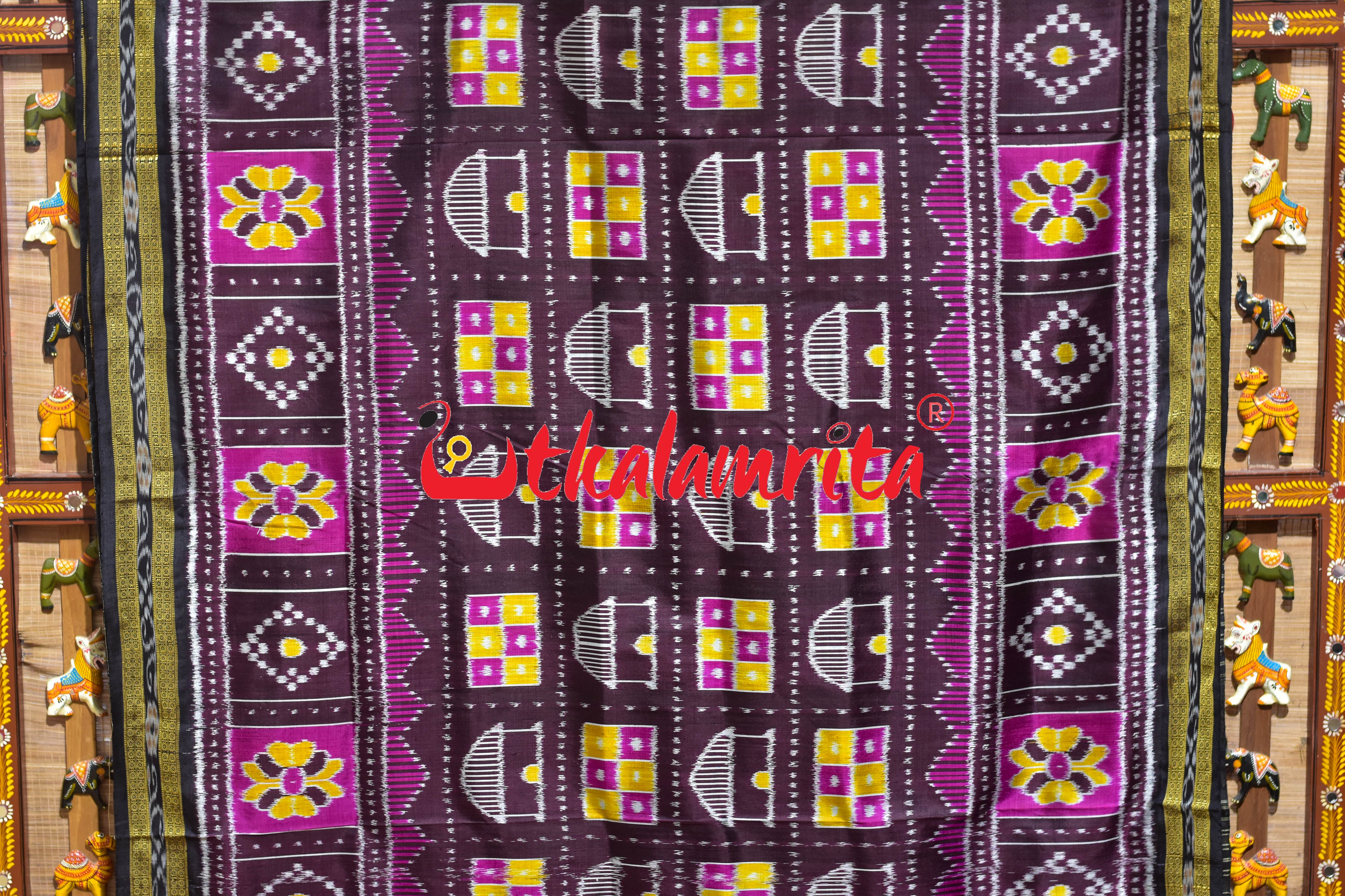 5D Coffee Ghara Jharaka Khandua Silk Saree