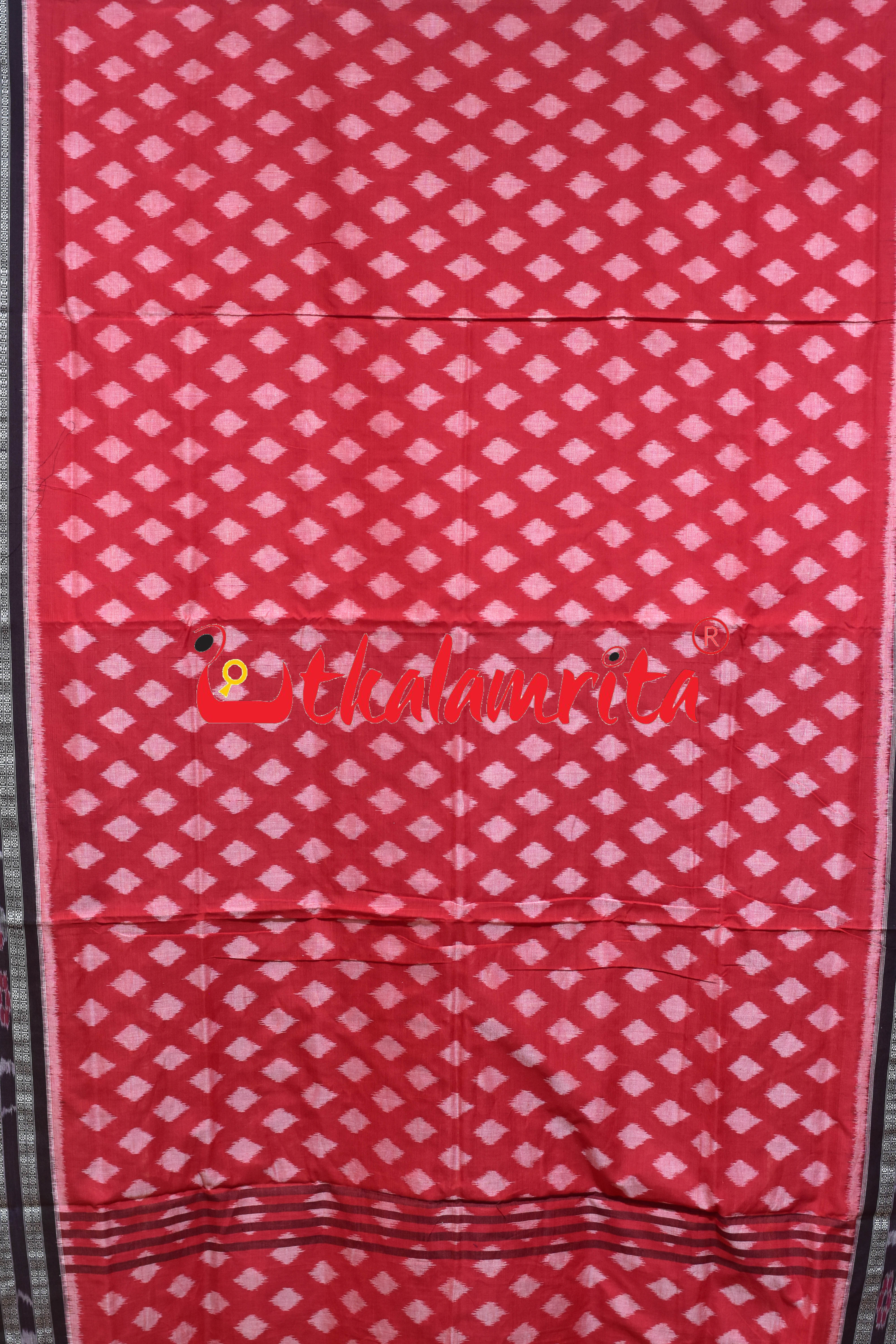 Red Body Thikiri Khandua Cotton Saree