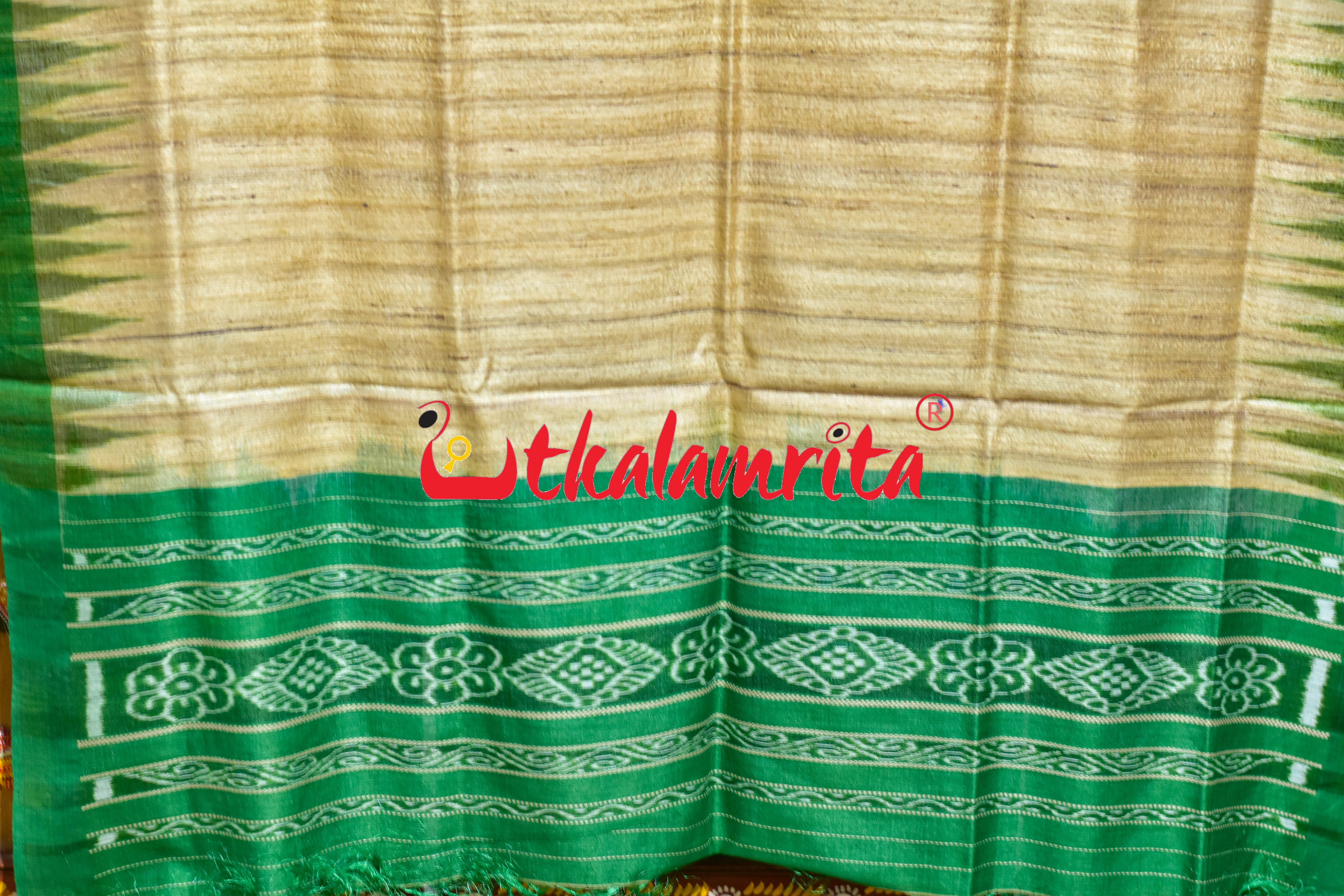 Ghicha Ghee Green Gopalpur Tussar (Dupatta)