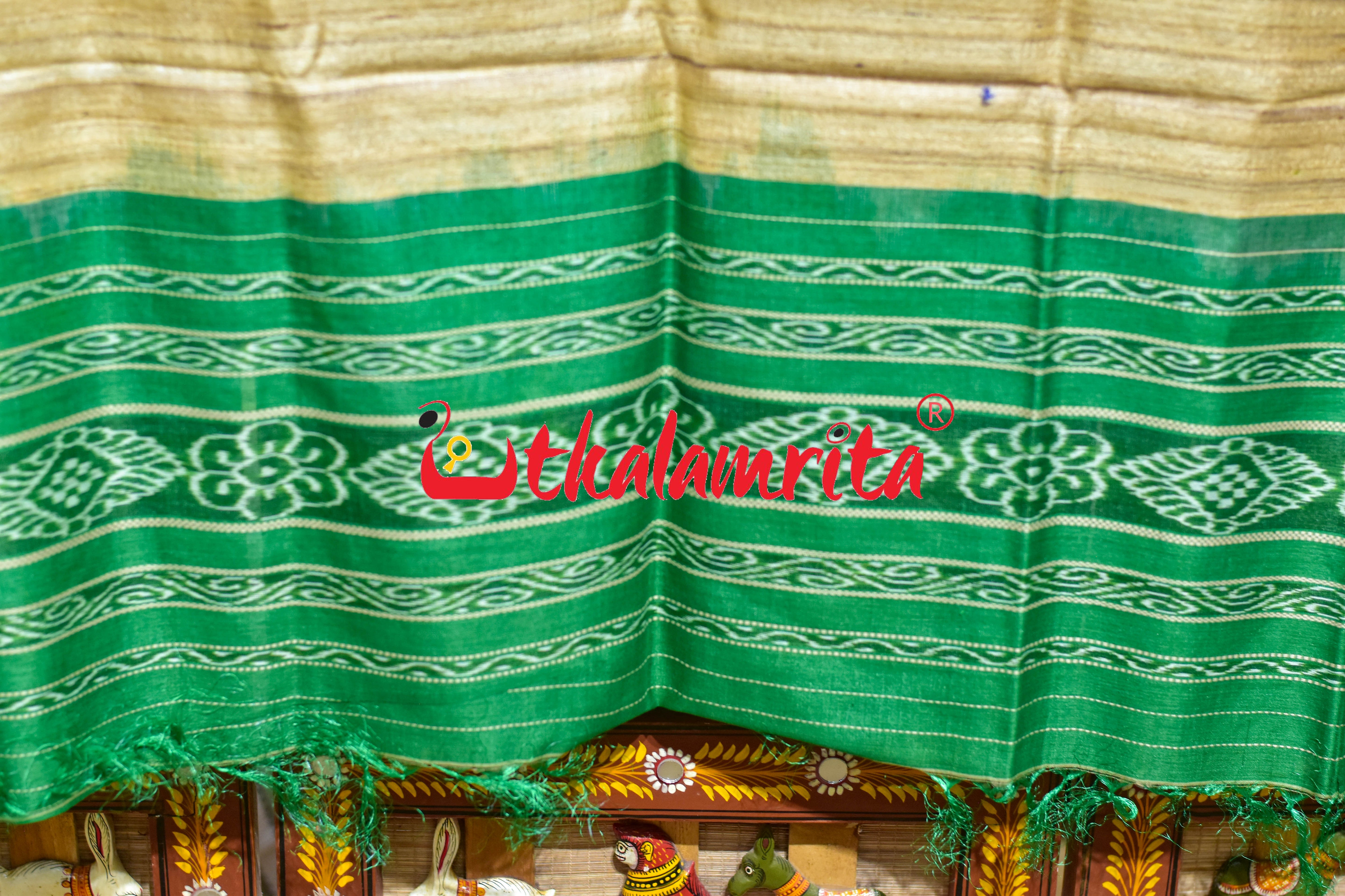 Ghicha Ghee Green Gopalpur Tussar (Dupatta)