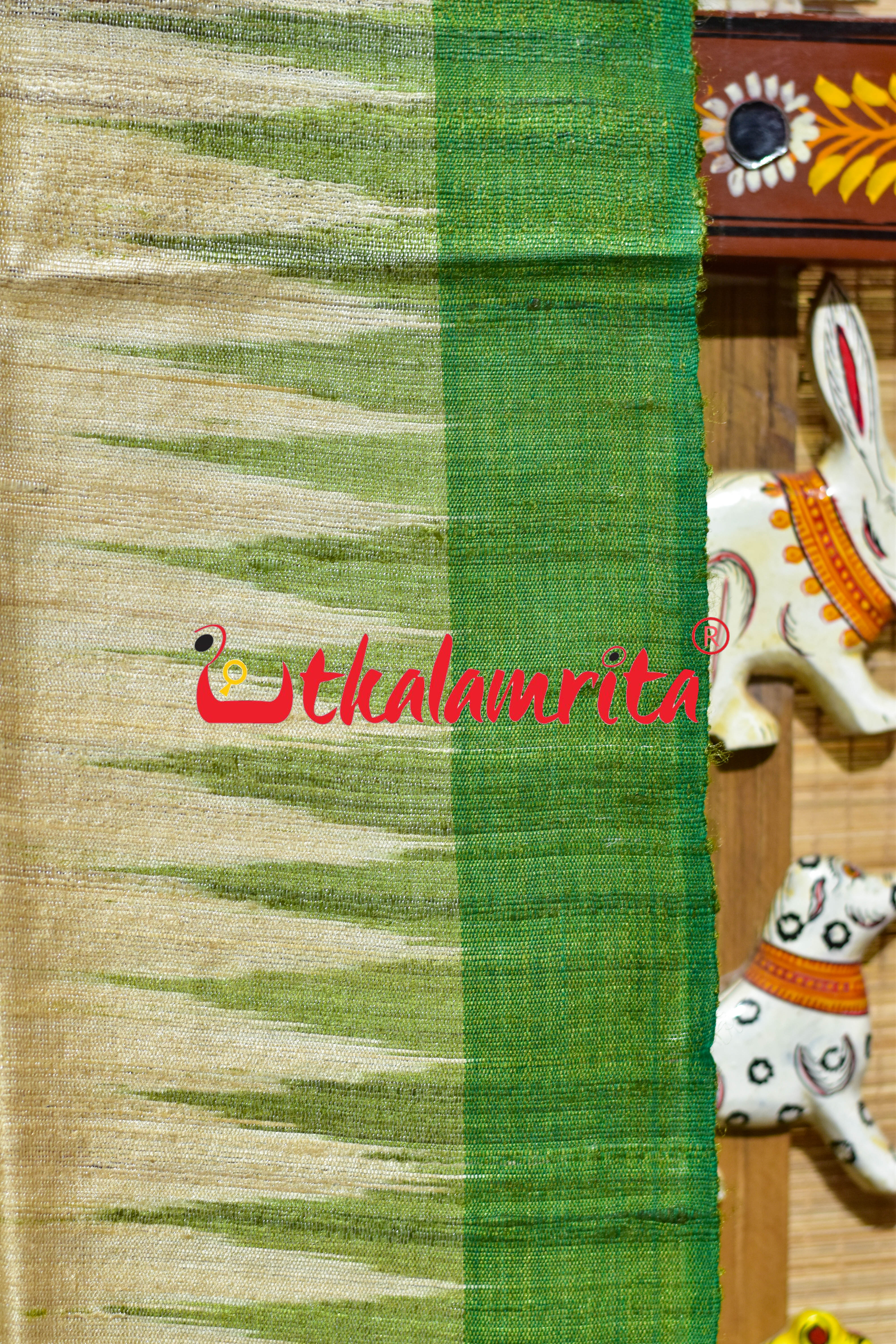 Ghicha Ghee Green Gopalpur Tussar (Dupatta)