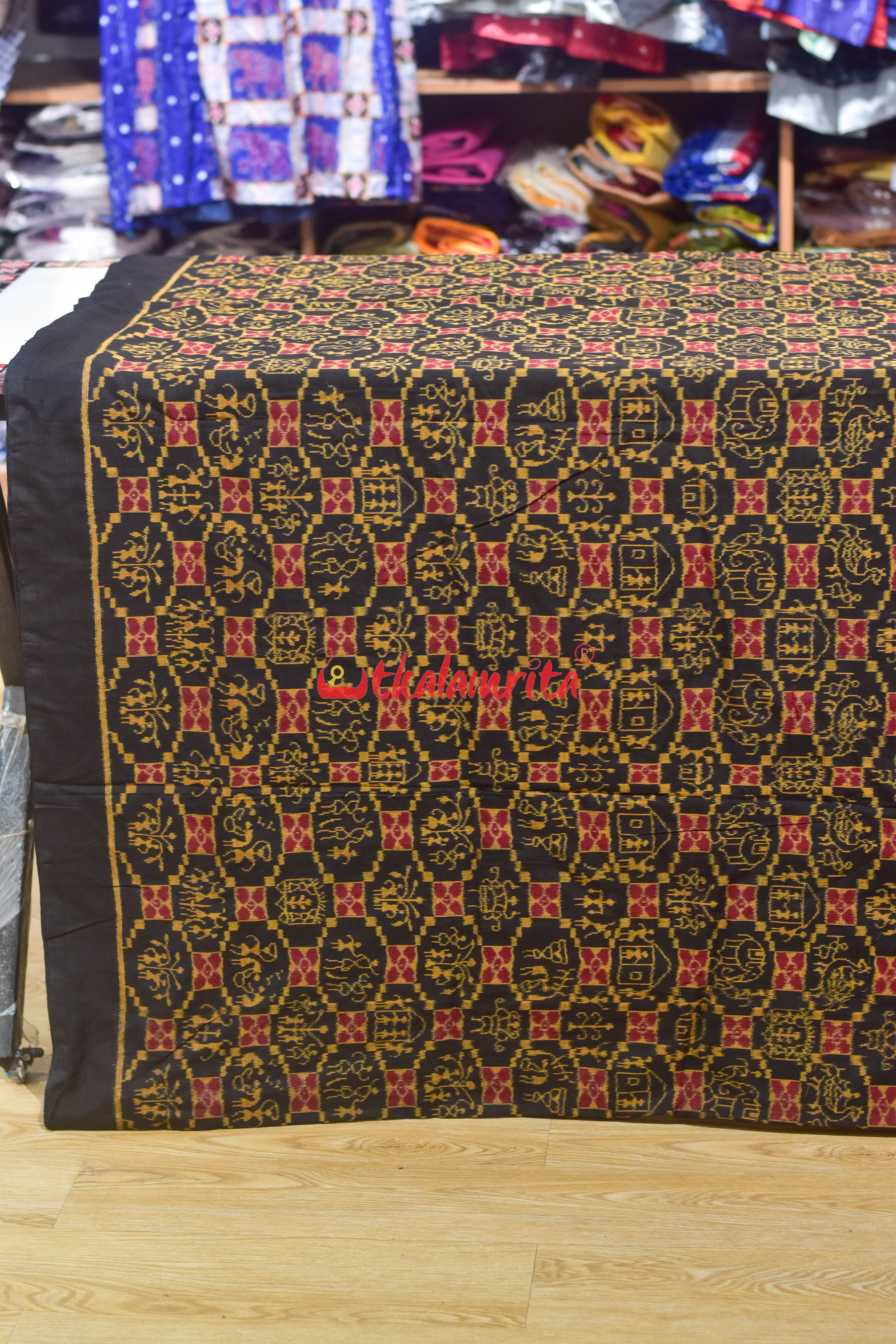 Black Mustard Tribal Them Sambalpuri Cotton (Fabric)