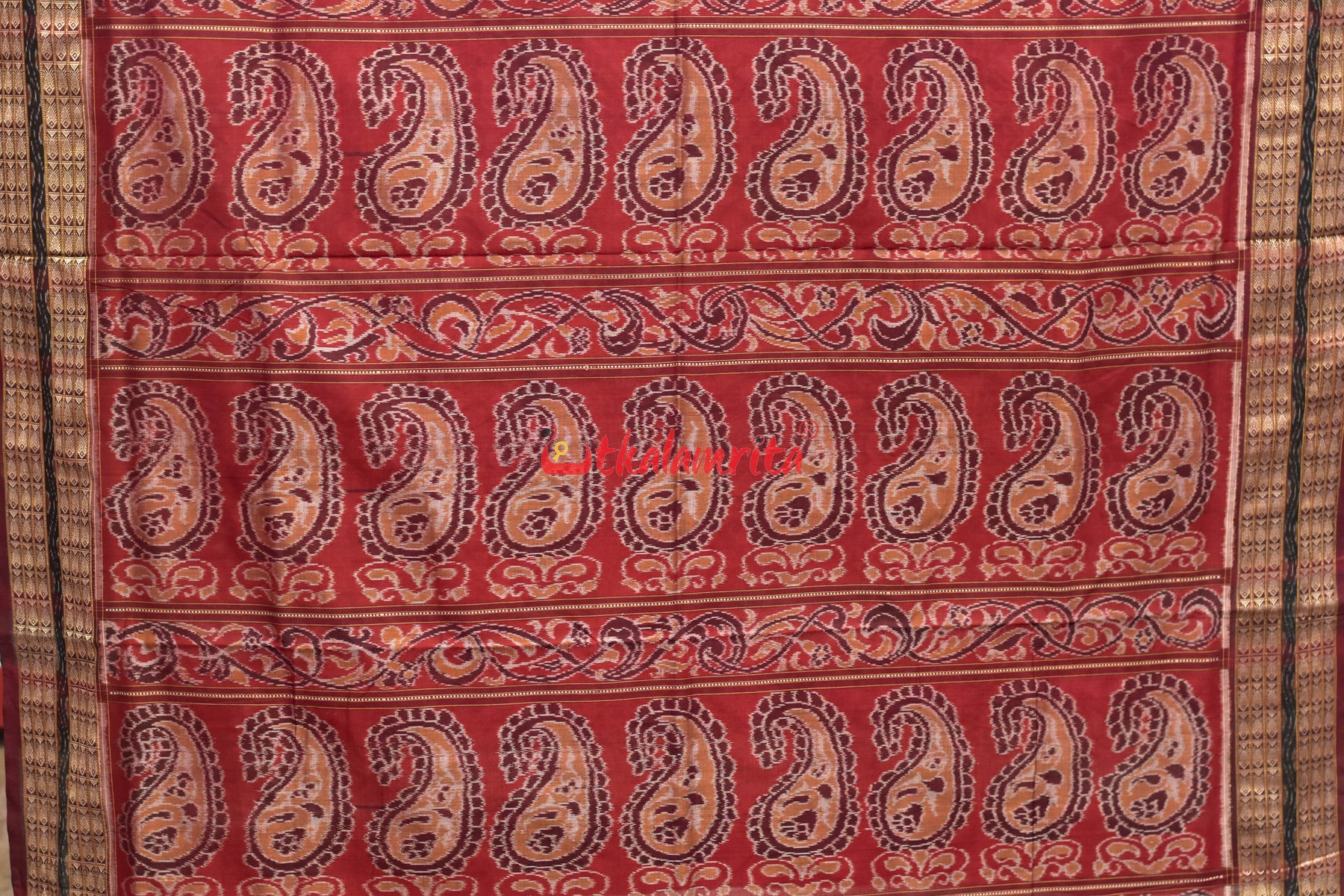 Pink Flowers Body Bandha Sambalpuri Cotton Saree