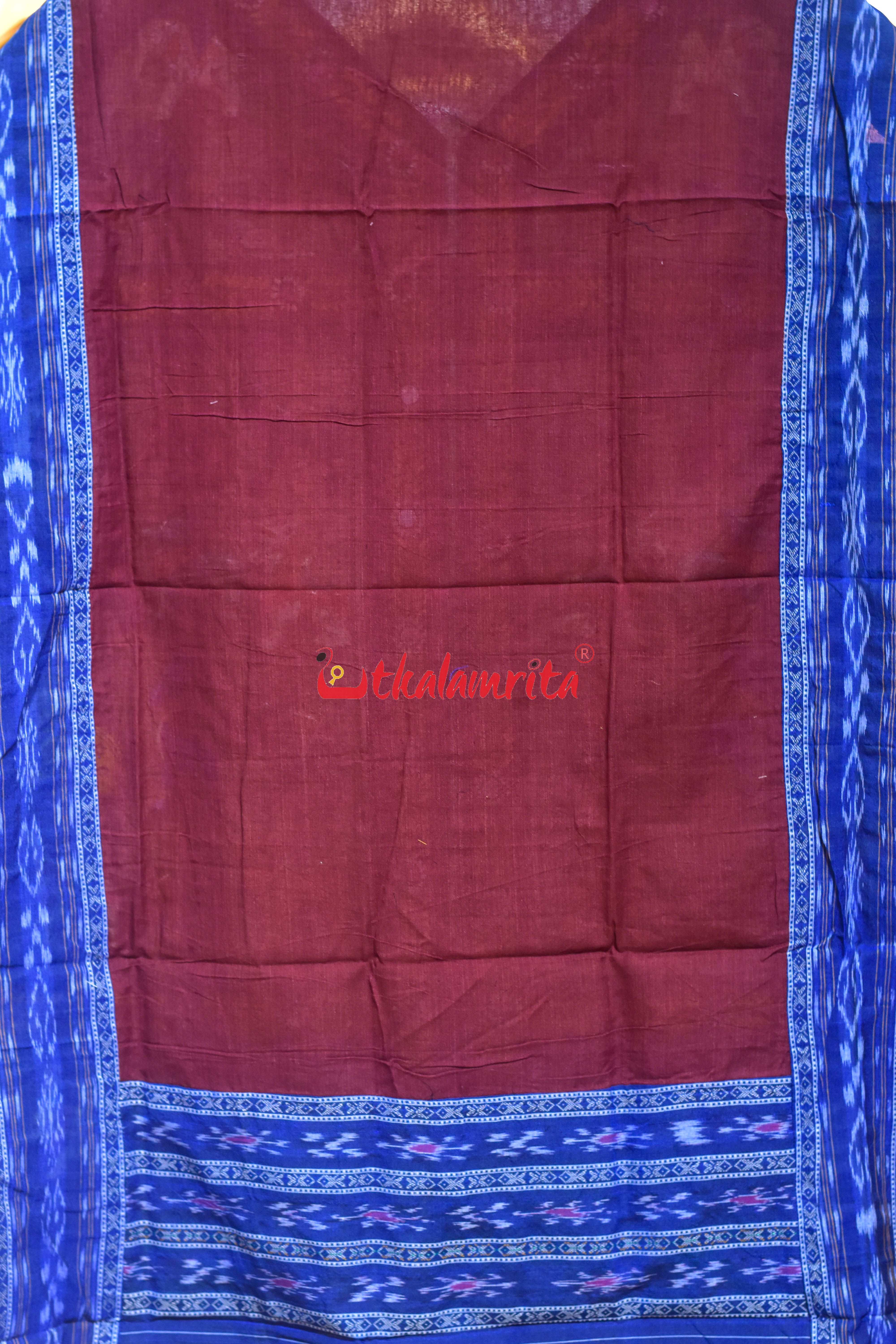 Light Blue Maroon Simple Pasapali Flower Dress Set