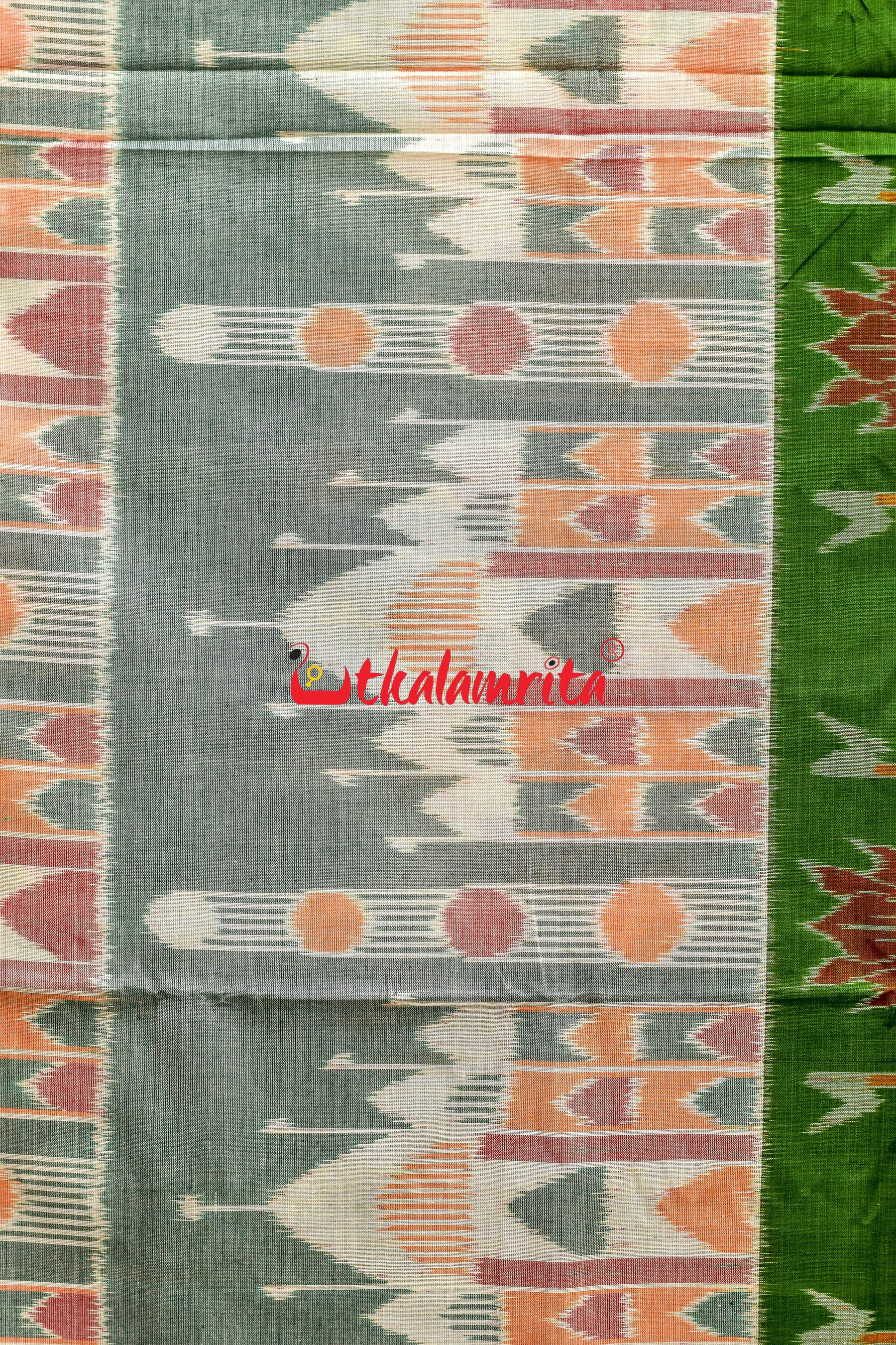 Half Half Taj Mahal Boita Mehndi Khandua Cotton Saree