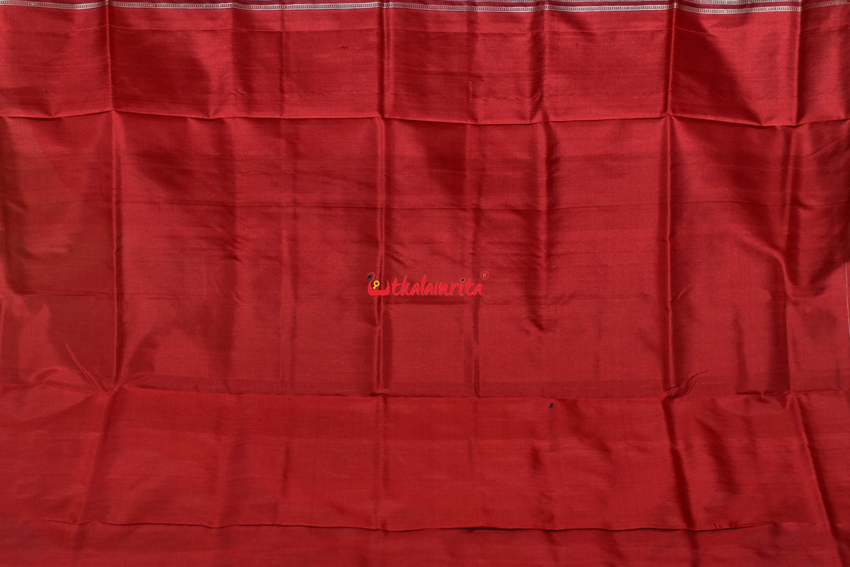 Padma Lakhmi Pada Red Sambalpuri Silk Saree