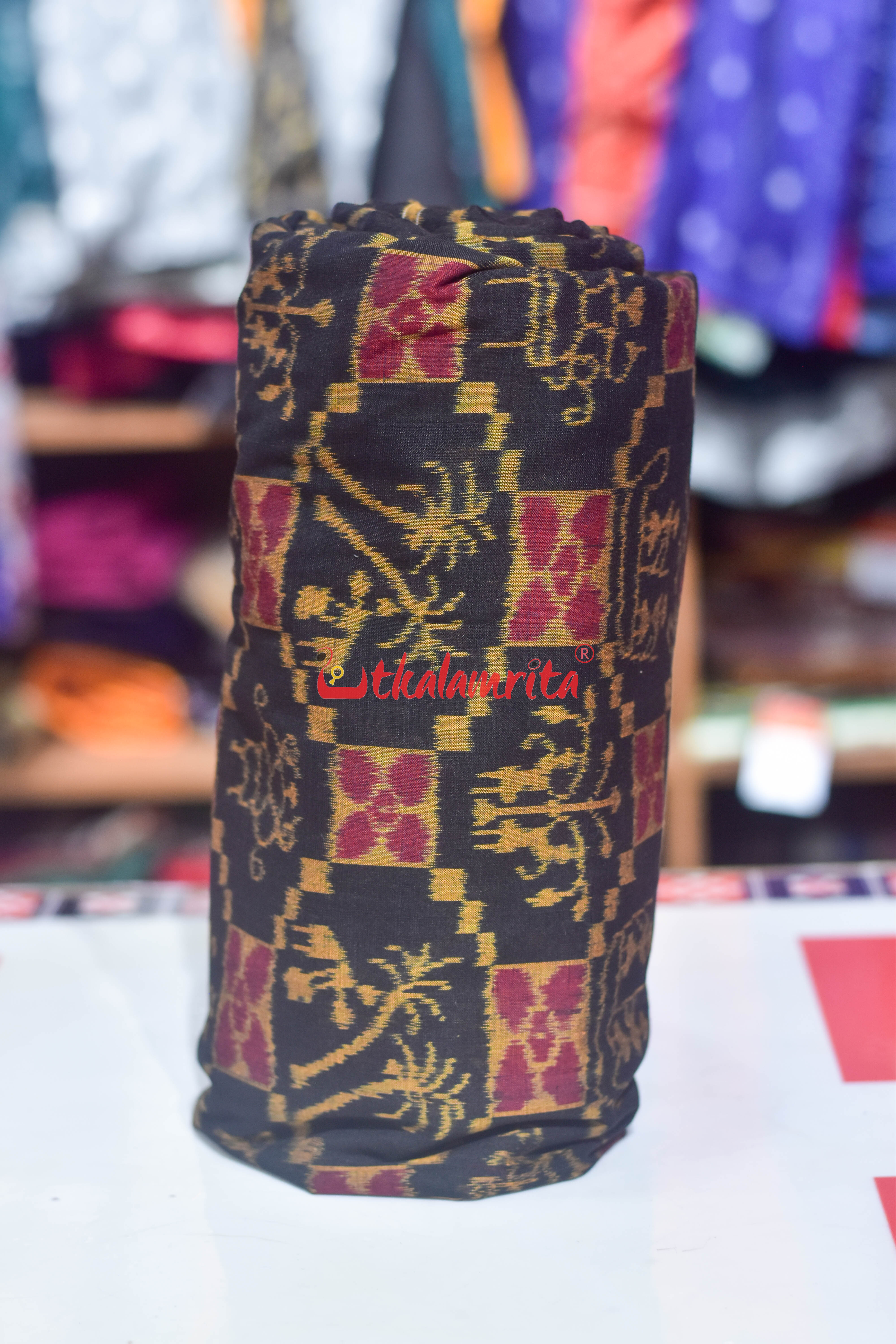 Black Mustard Tribal Them Sambalpuri Cotton (Fabric)