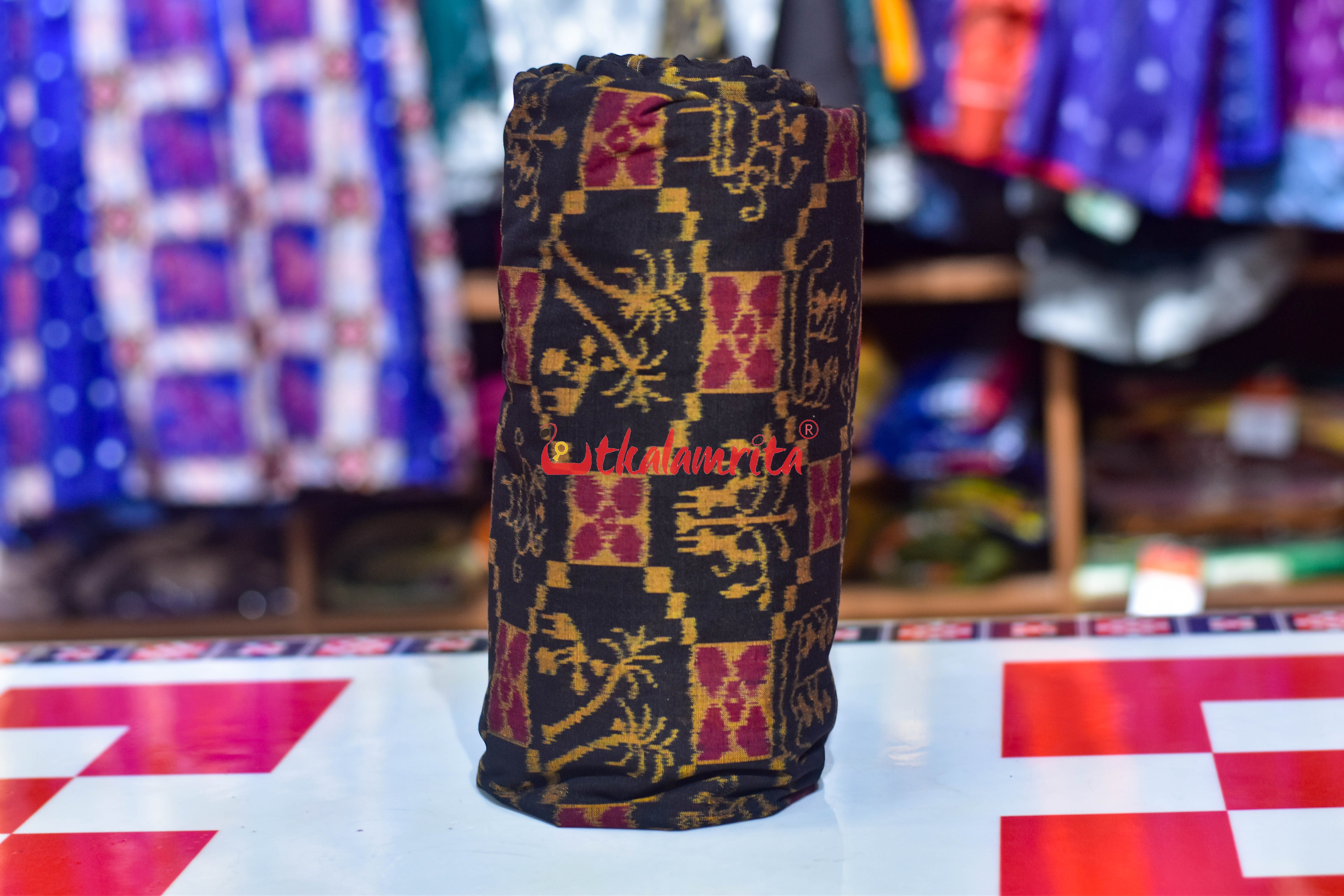 Black Mustard Tribal Them Sambalpuri Cotton (Fabric)