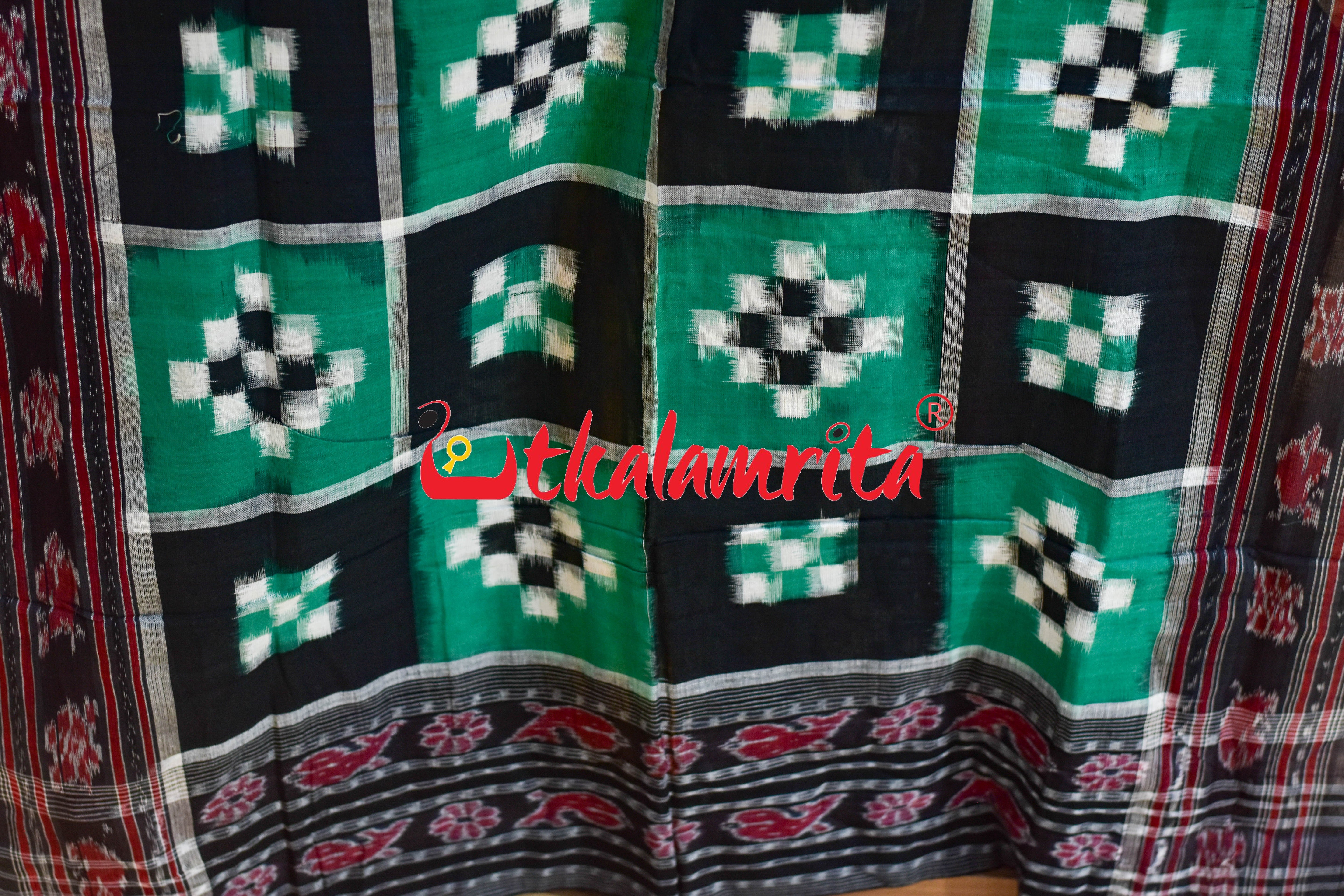 Black Green 4 Kothi Pasapali Sambalpuri (Dupatta)