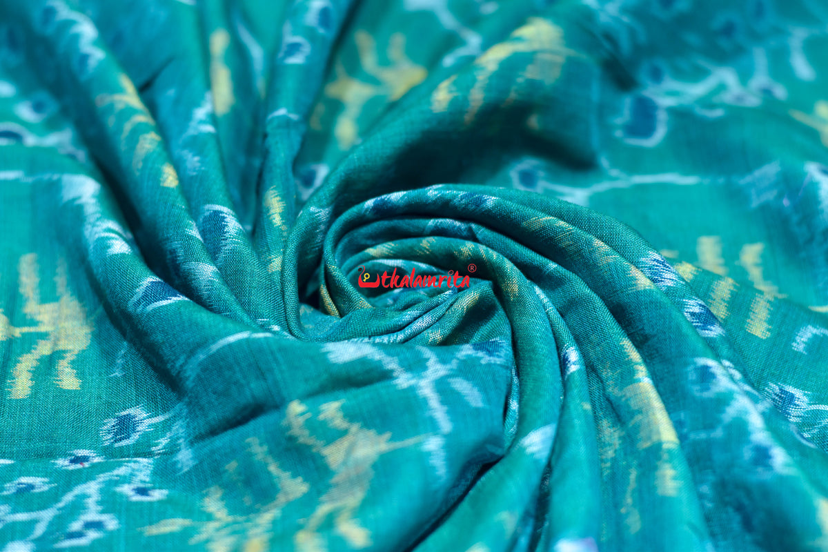 green yellow lata Patra cotton fabric