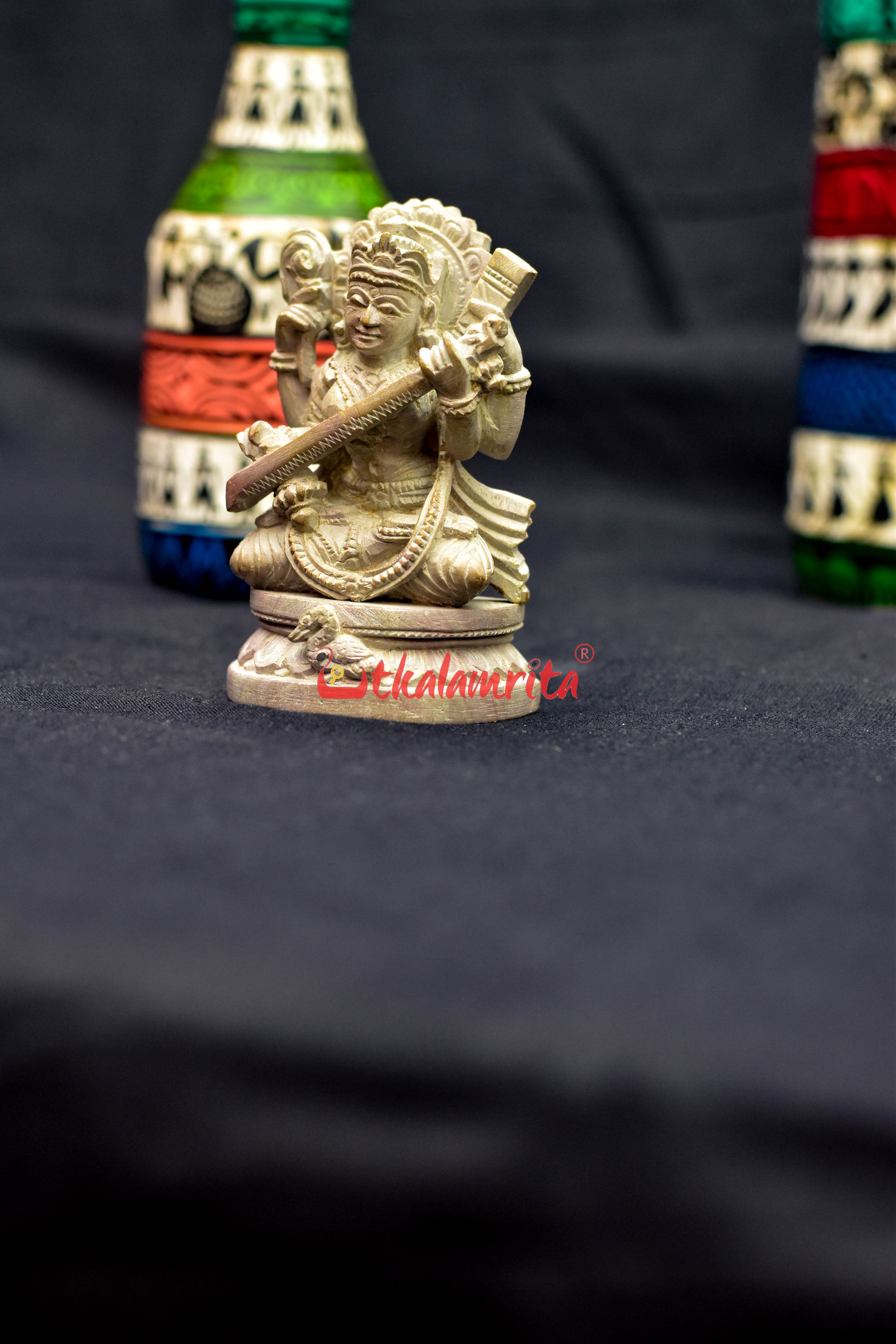 Saraswati Konark Stone Carving Idol