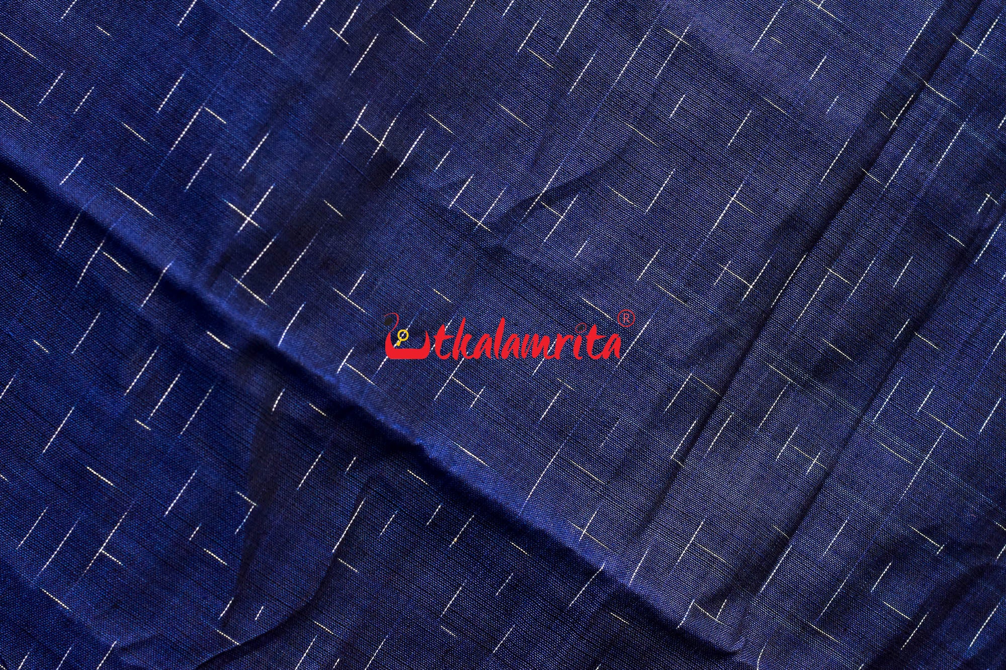 Blue Red Daali Scot Khandua Cotton Saree