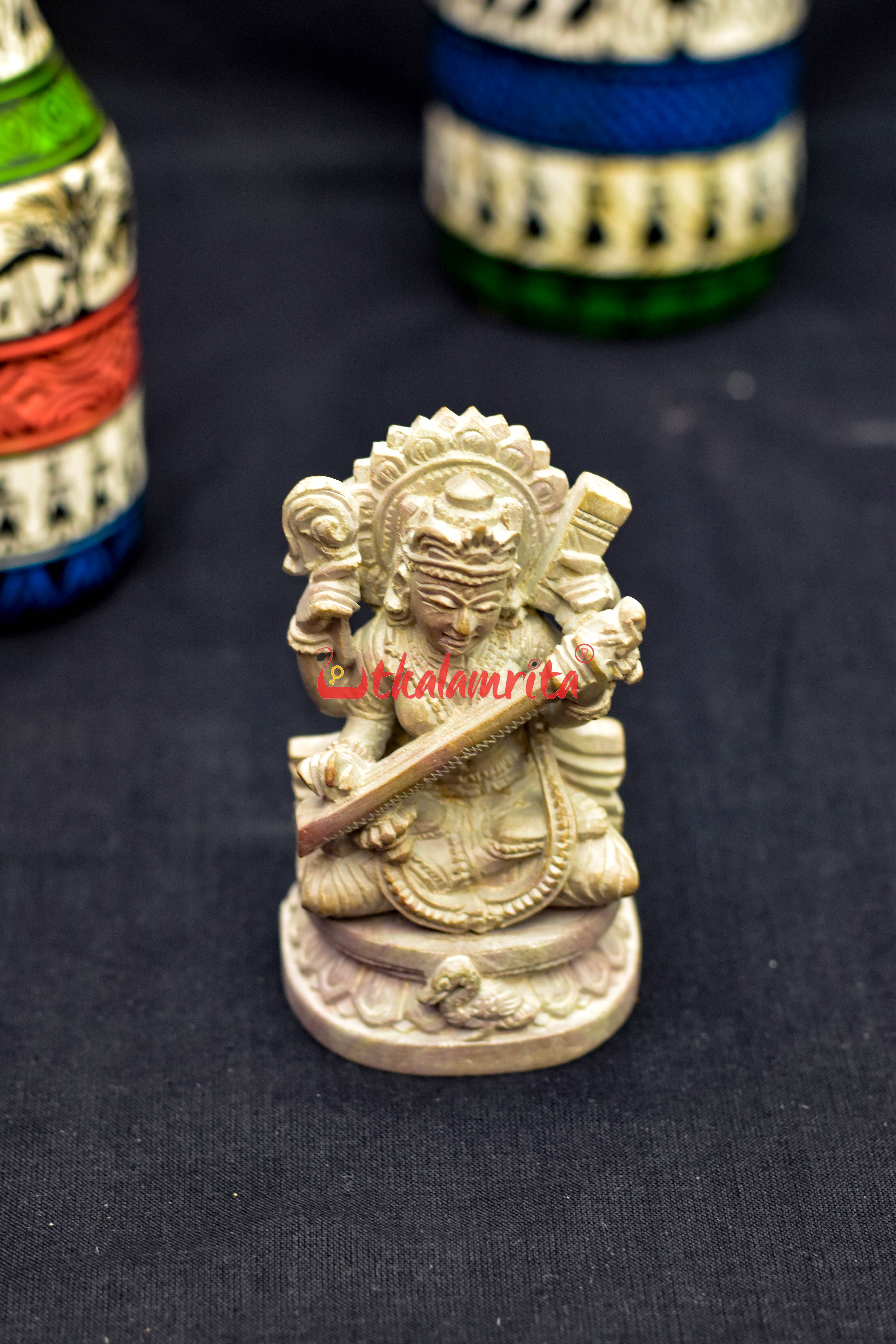 Saraswati Konark Stone Carving Idol