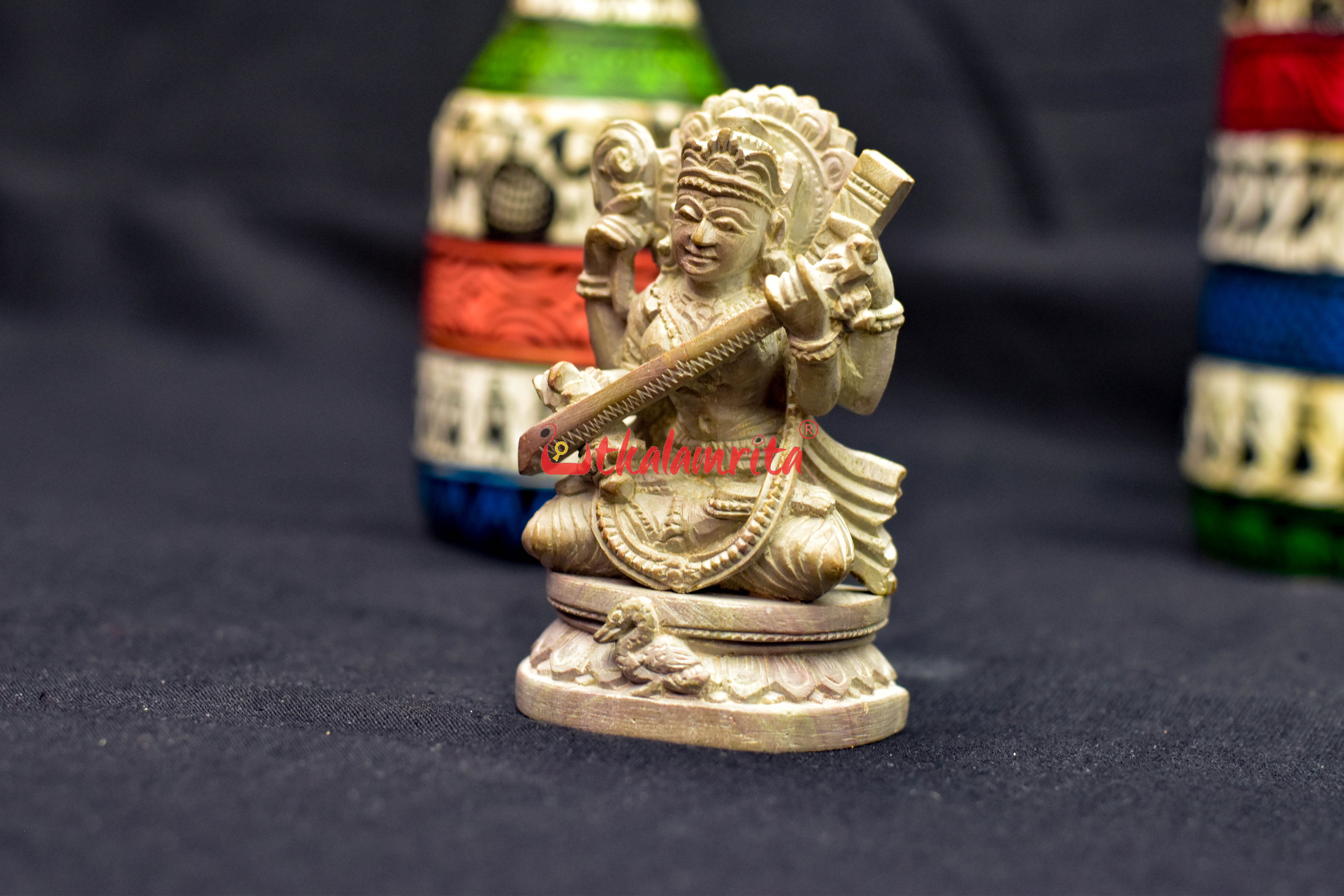 Saraswati Konark Stone Carving Idol