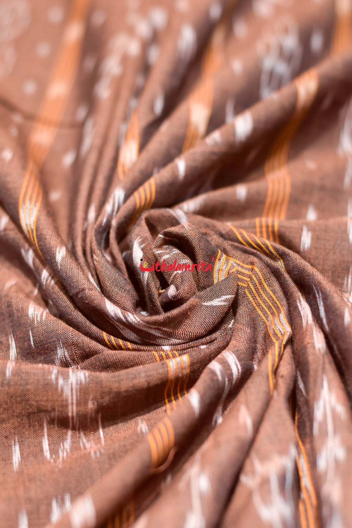 brown fish with flower ikat (fabric)